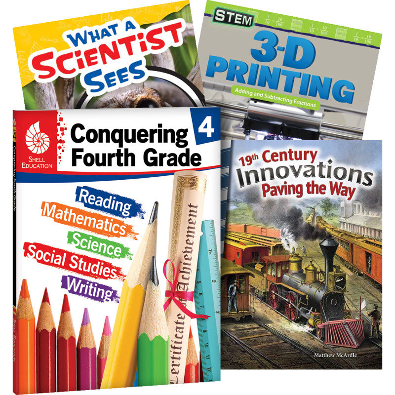 SHELL EDUCATION - Conquering Fourth Grade, 4-Book Set