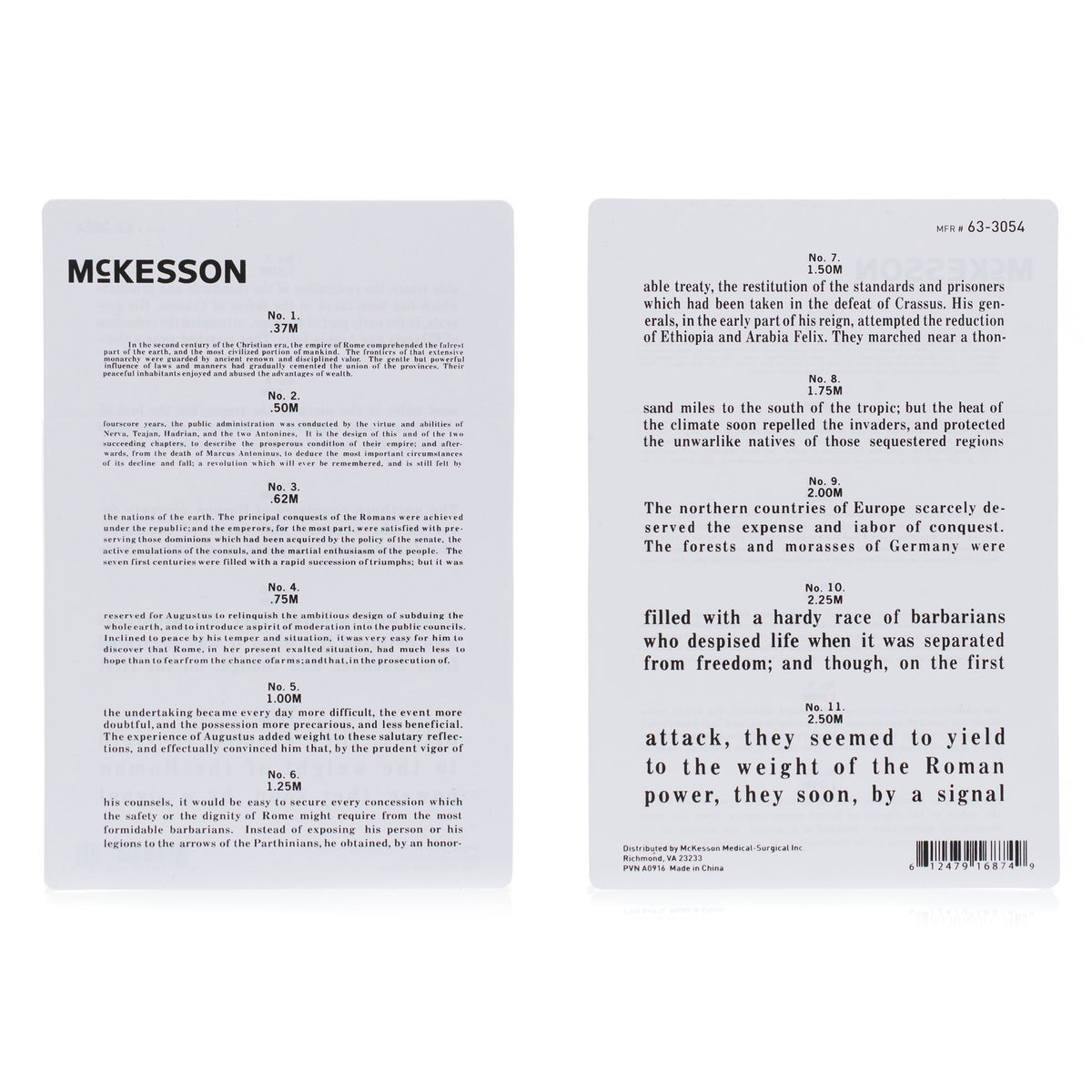 McKesson Brand - Vision Screening Card McKesson 12 Inch Distance Near Vision Testing [5/BG]