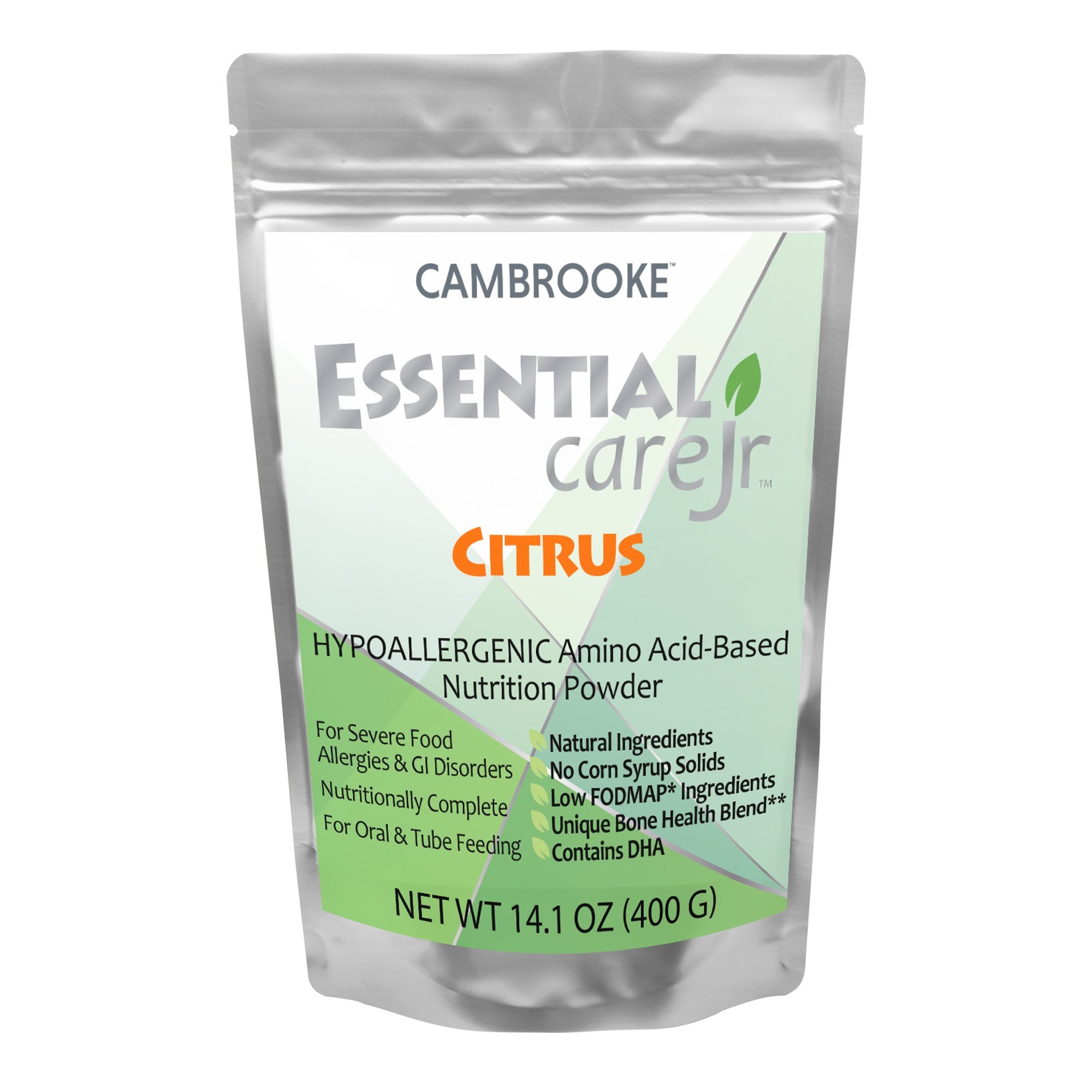 Cambrooke Therapeutics - Pediatric Oral Supplement Essential Care Jr™ Citrus Flavor 14.1 oz. Pouch Powder Amino Acid Food Allergies [1/EA]