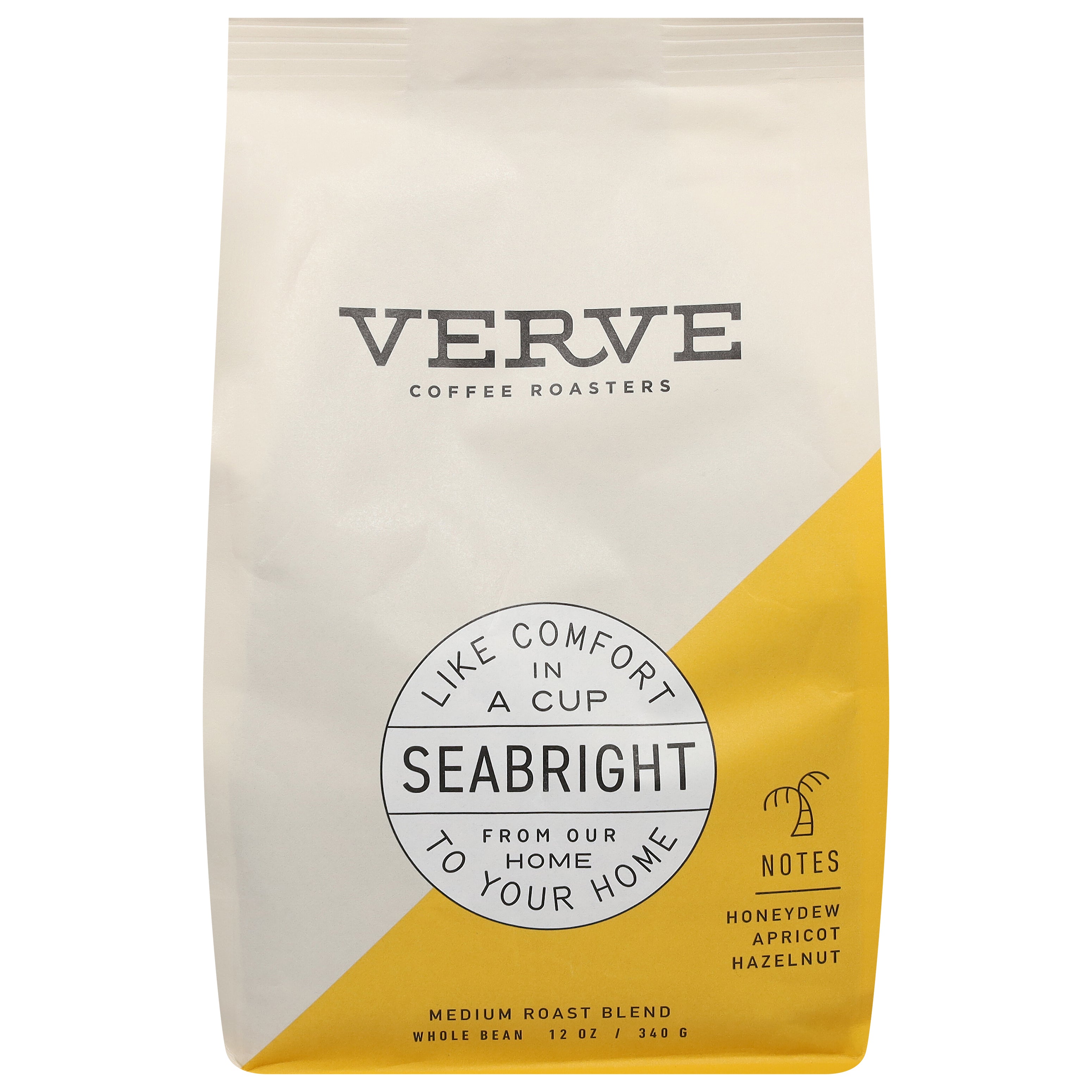 Verve Coffee Roasters Medium Roast Blend Seabright Whole Bean Honeydew Apricot Hazelnut Coffee 12 oz - Case of 6