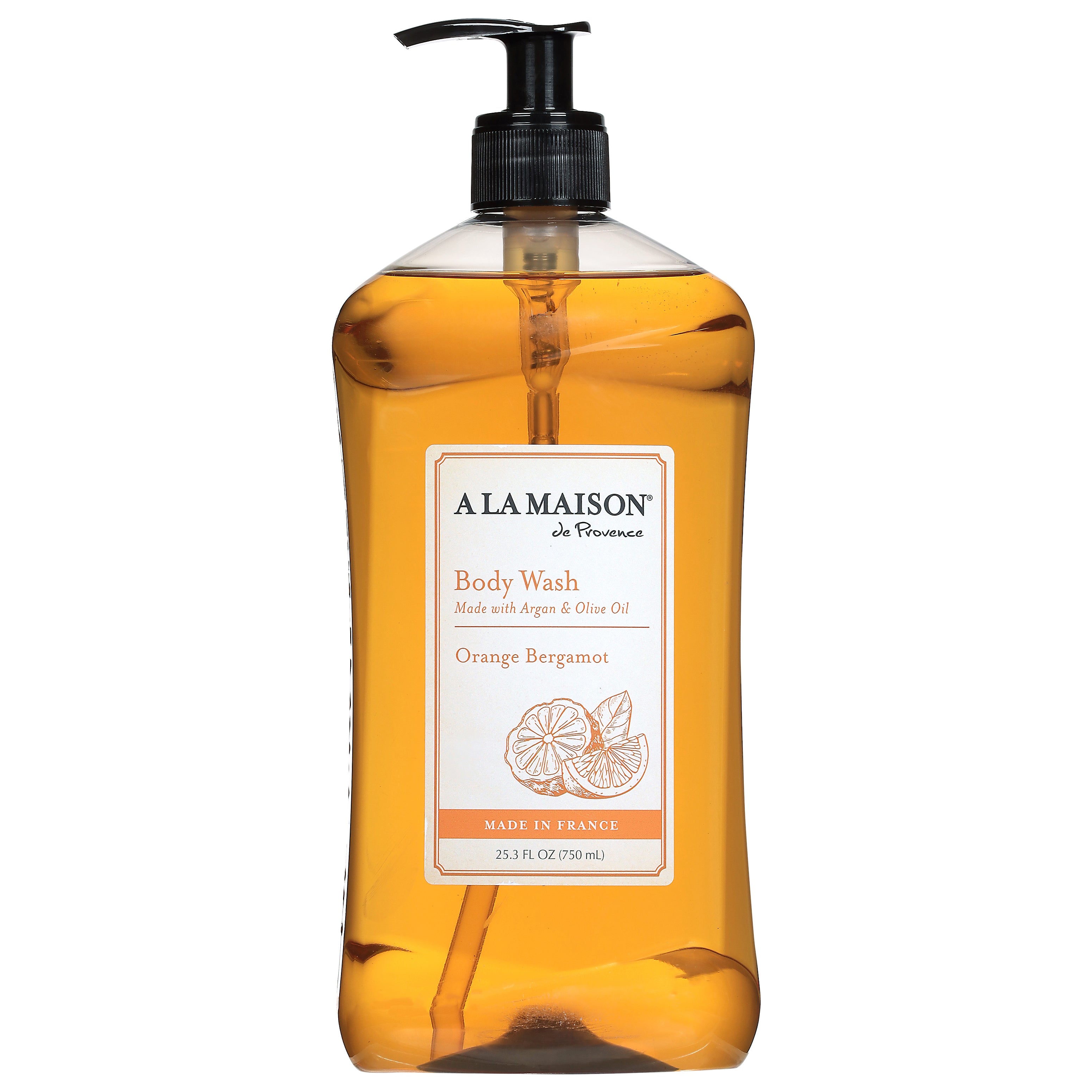 A la Maison de Provence Orange Bergamot Body Wash 25.3 fl oz - Case of 1
