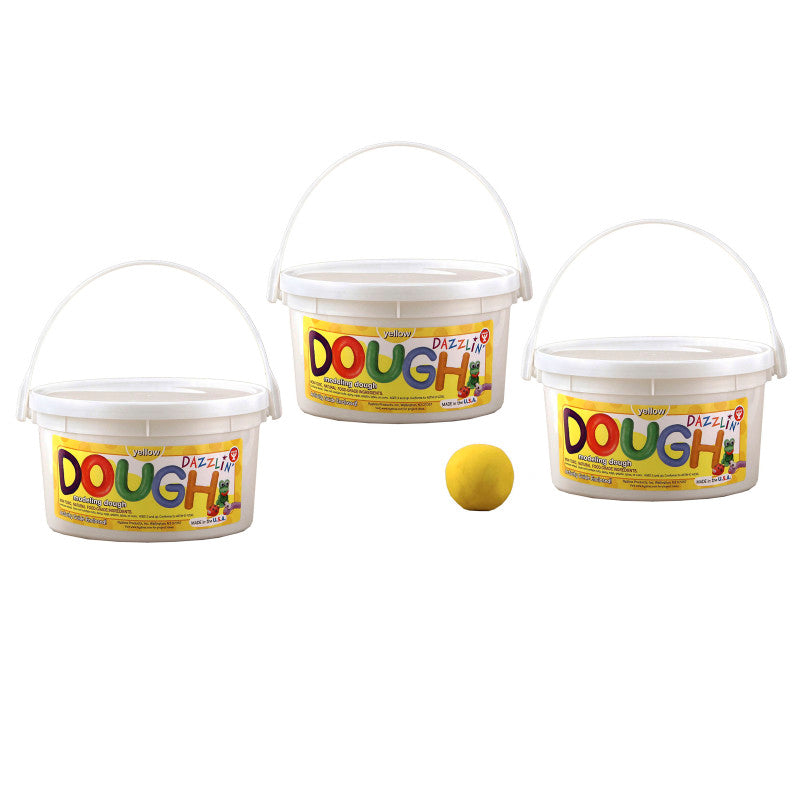 HYGLOSS - Dazzlin' Dough, Yellow, 3 lb. Tub, Pack of 3