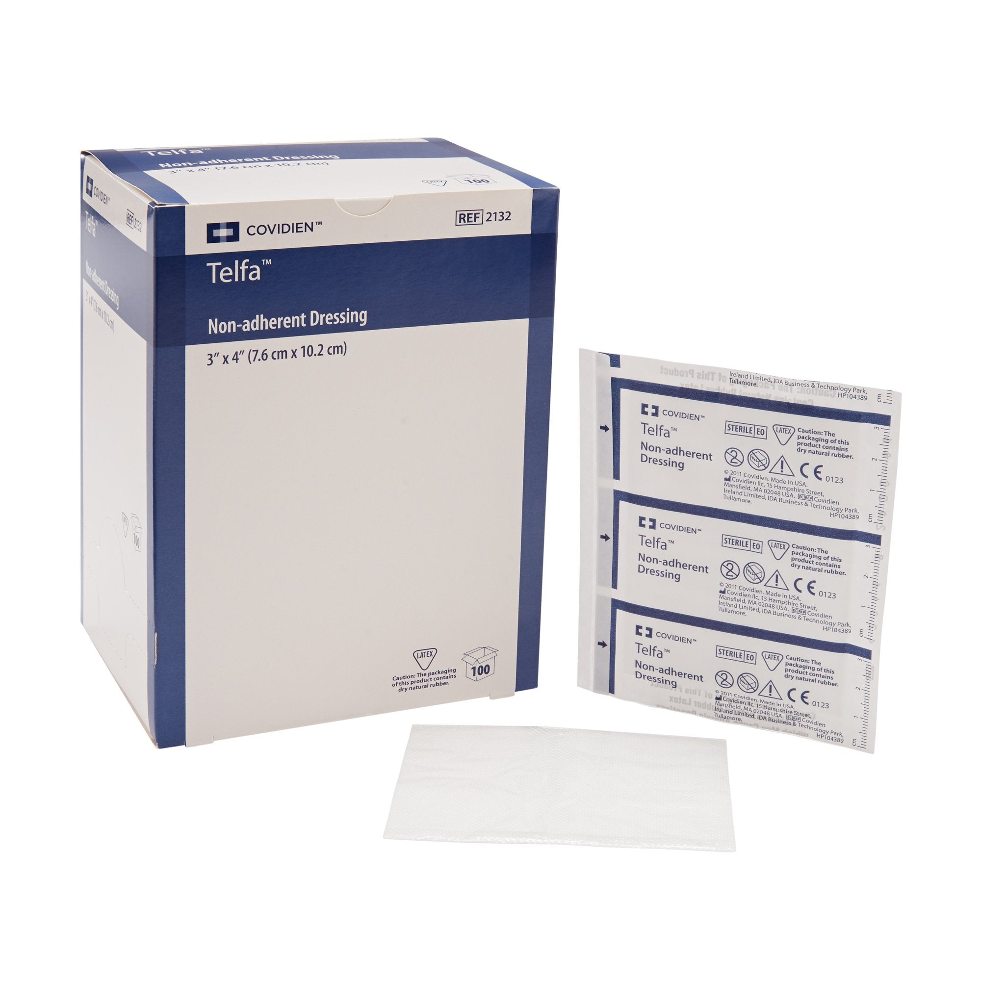 Cardinal - Non-Adherent Dressing Telfa™ Ouchless 3 X 4 Inch Sterile 100 per Pack [2400/CS]
