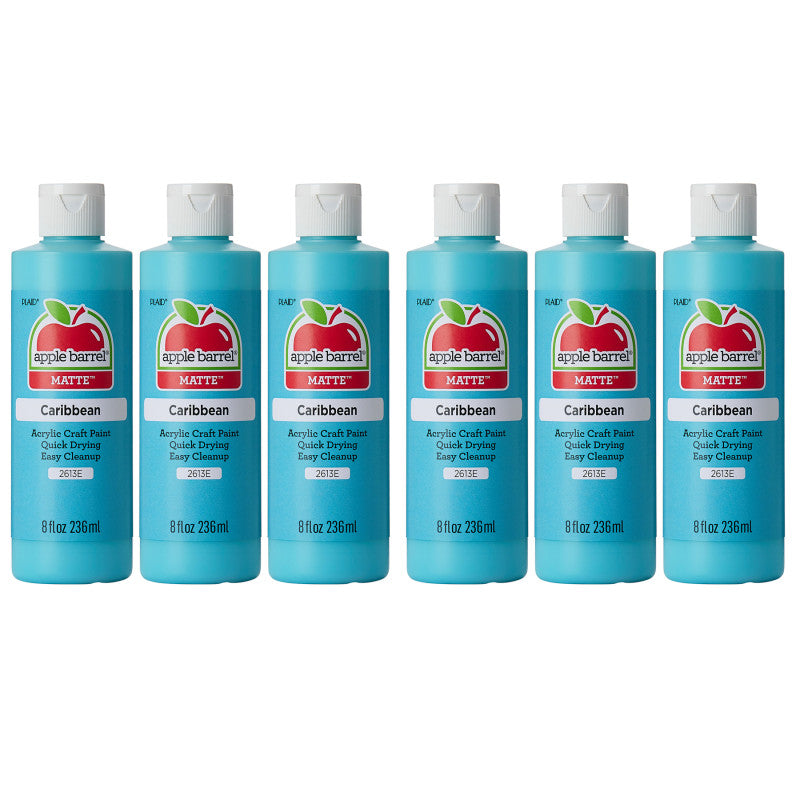 Acrylic Paint Matte, 8oz., Caribbean, Pack of 6
