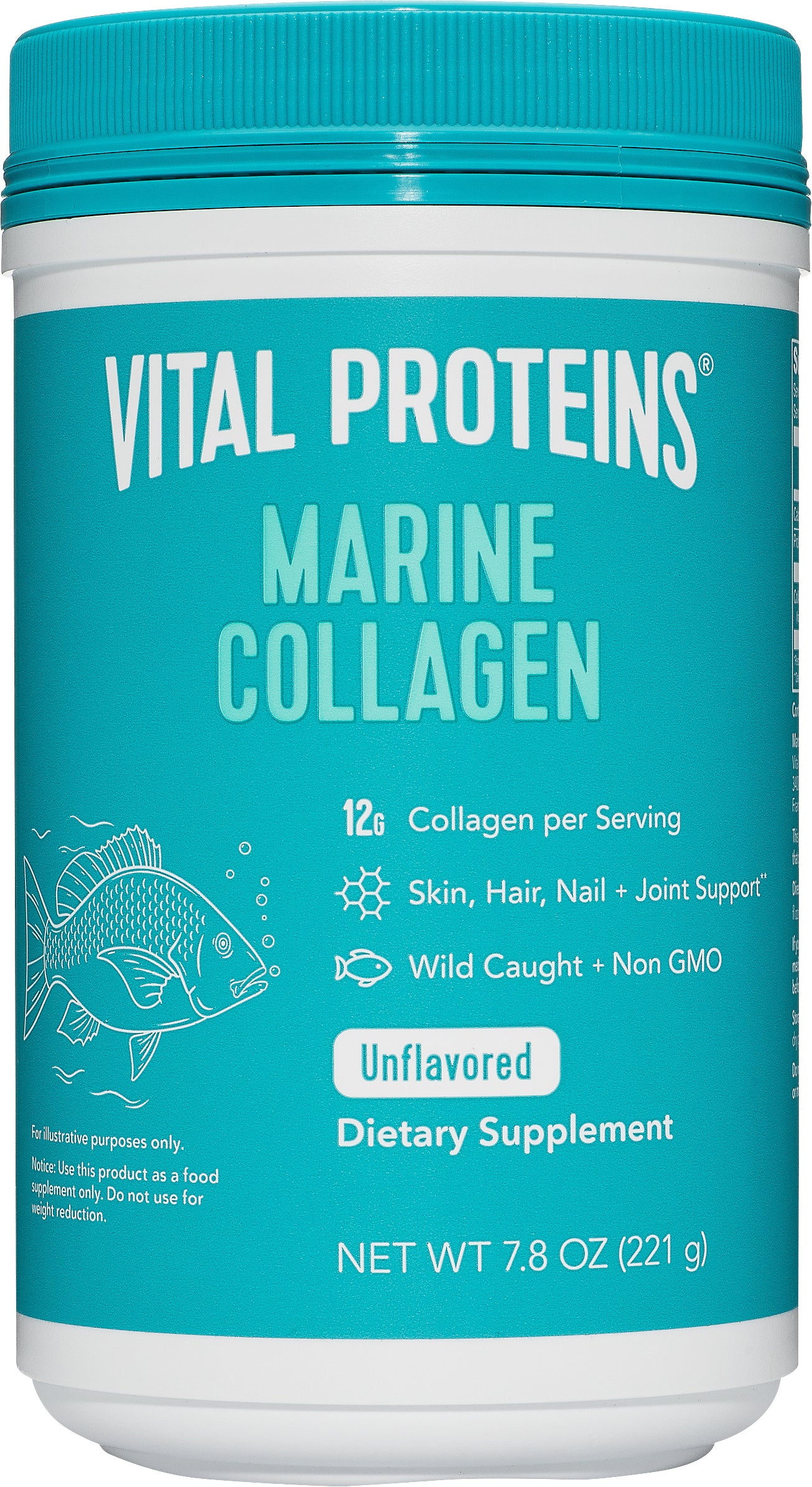 Vital Proteins Unflavored Marine Collagen 7.8 oz - Case of 1