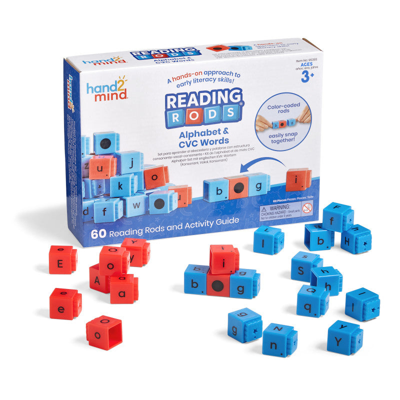 HAND2MIND - Reading Rods Alphabet and CVC Words Set
