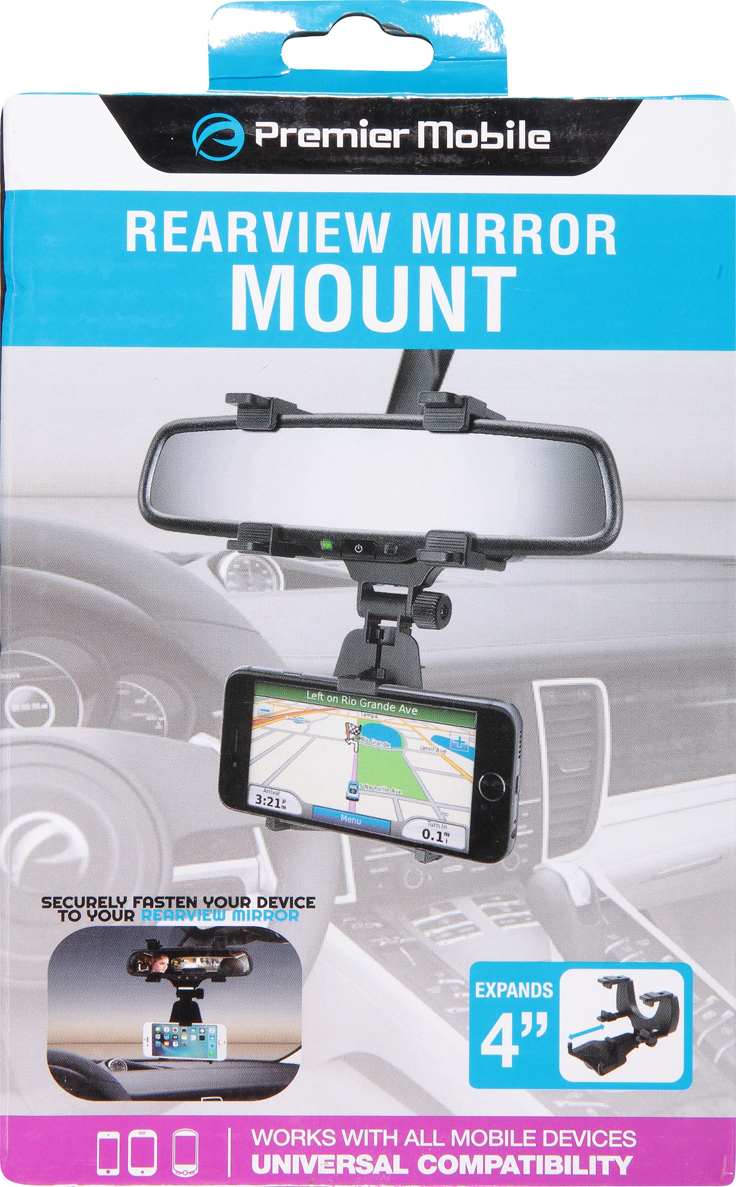 Premier Mobile Rearview Mirror Mount 1 ea - Case of 1