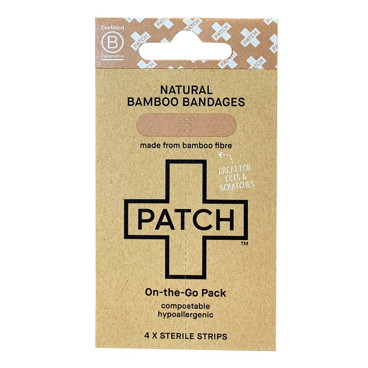 Nutricare USA LLC - Adhesive Strip Patch™ On The Go Pack 3/4 X 3 Inch Bamboo Rectangle Tan Sterile [1/PK]