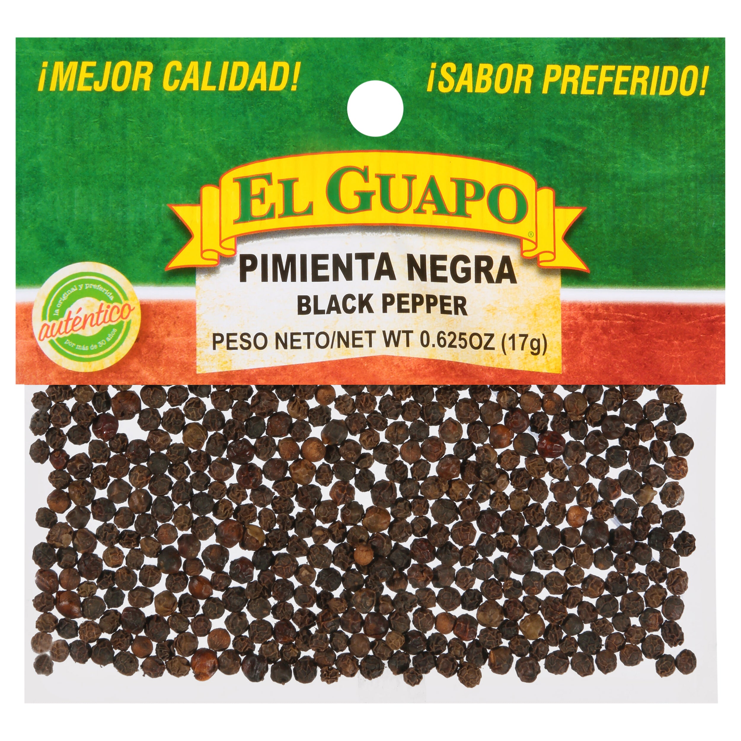 El Guapo Whole Black Pepper, 0.62 oz - Case of 18