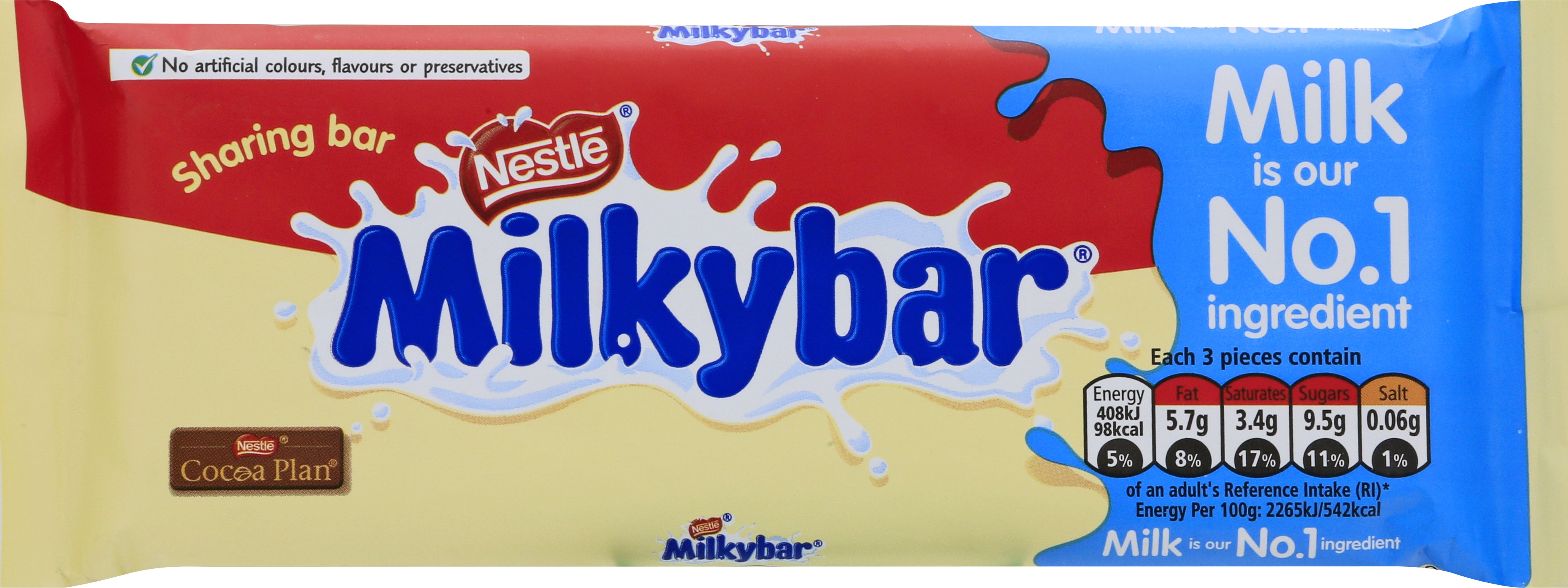 Nestle Sharing Bar Milkybar 90 gr - Case of 20