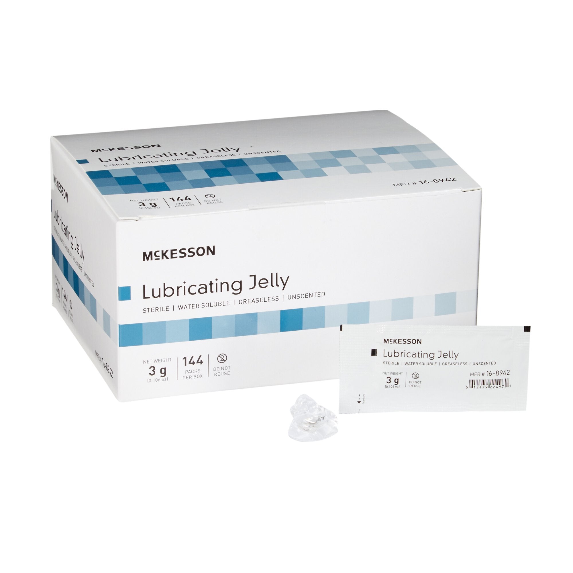 McKesson Brand - Lubricating Jelly McKesson 3 Gram Individual Packet Sterile [144/BX]