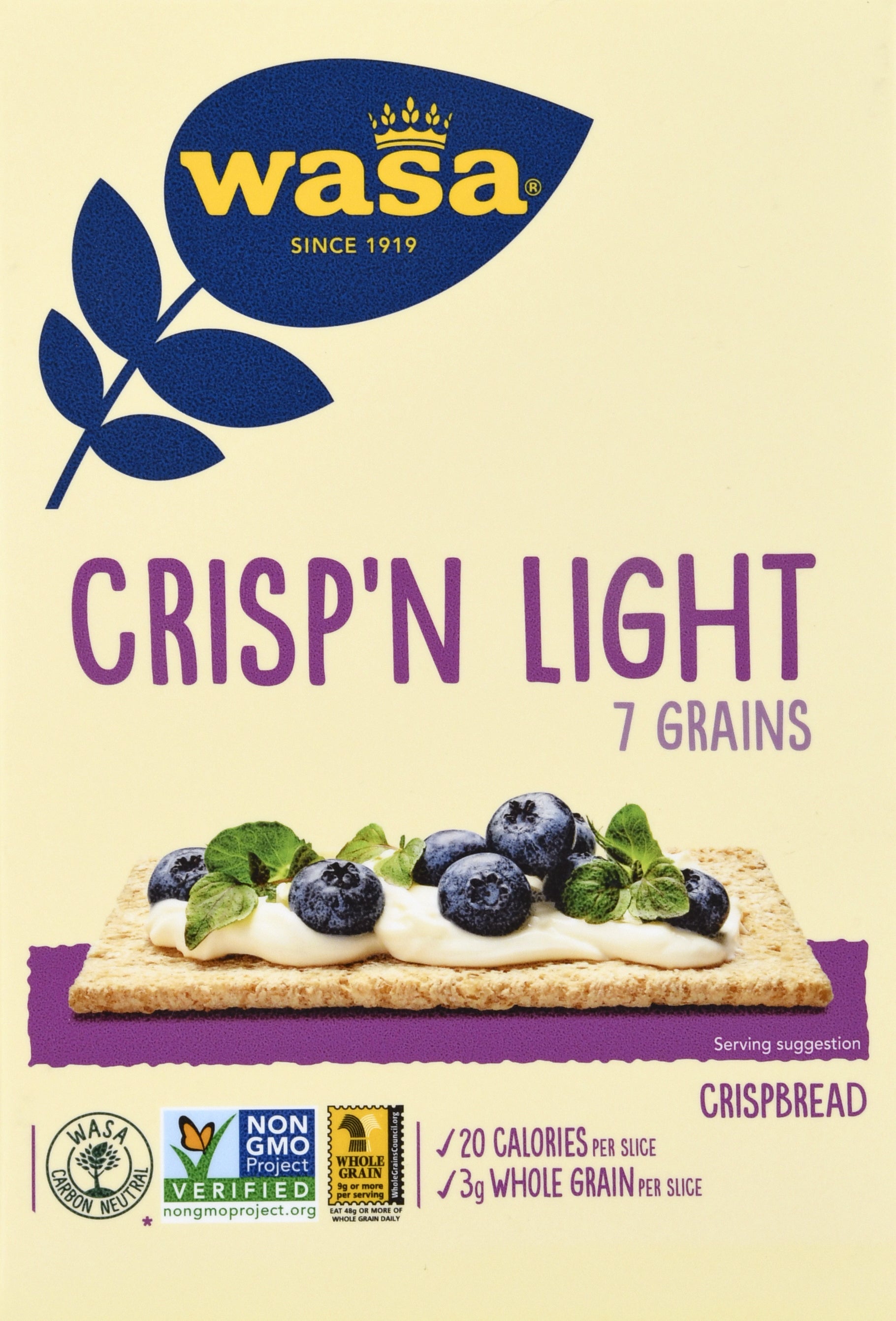 Wasa Crisp'n Light 7 Grains Crispbread 1 ea - Case of 10