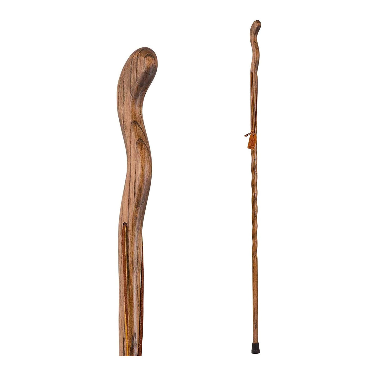 Mabis Healthcare - Walking Stick Brazos™ Twisted Fitness Walker Wood 58 Inch Height Brown [1/EA]