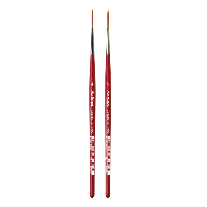 COSMOTOP-SPIN Rigger Brush, Synthetic, Acrylic & Watercolor, Pointed Liner, Series 5880, Size 4, Pack of 2