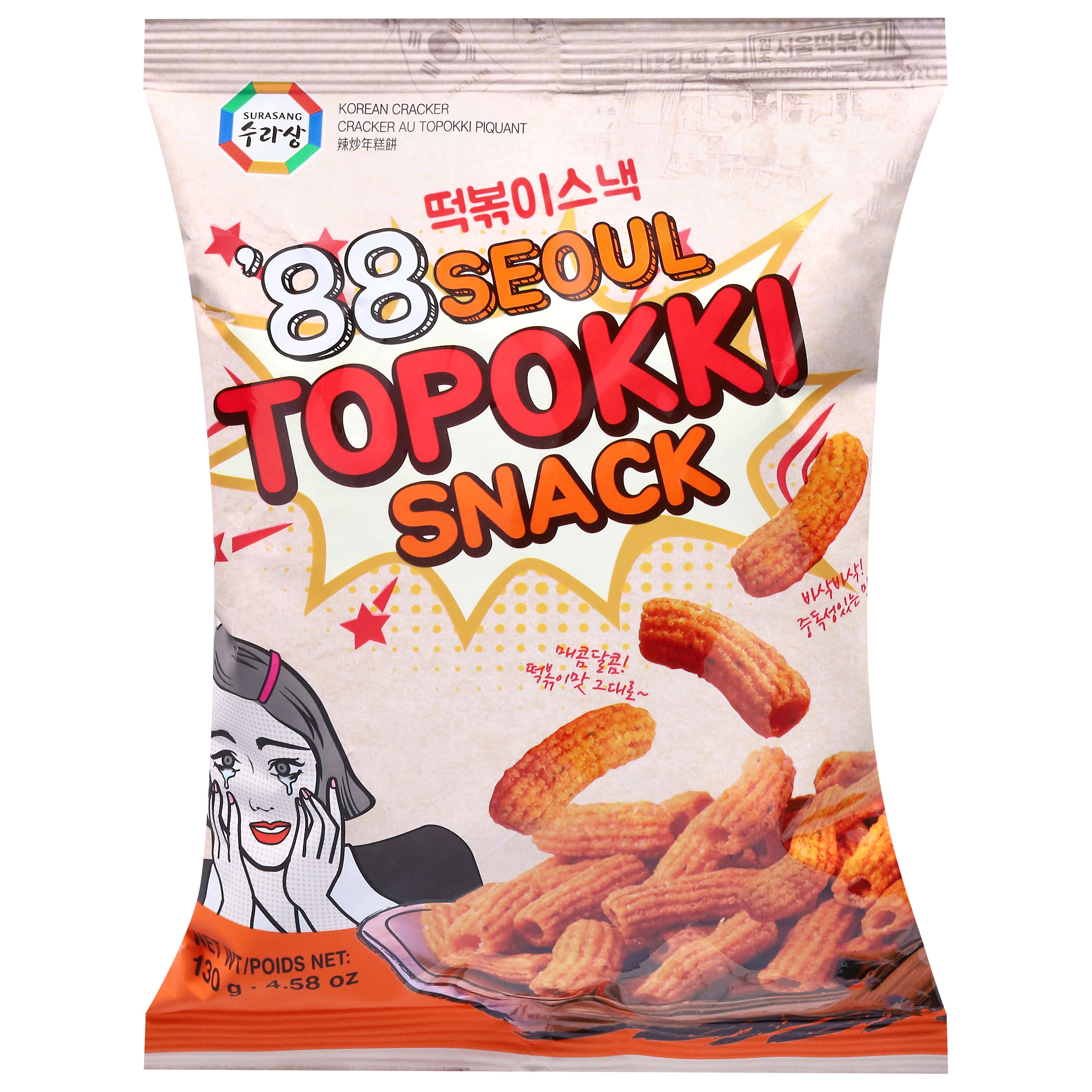 Surasang '88 Seoul Topokki Snack 4.58 oz - Case of 16