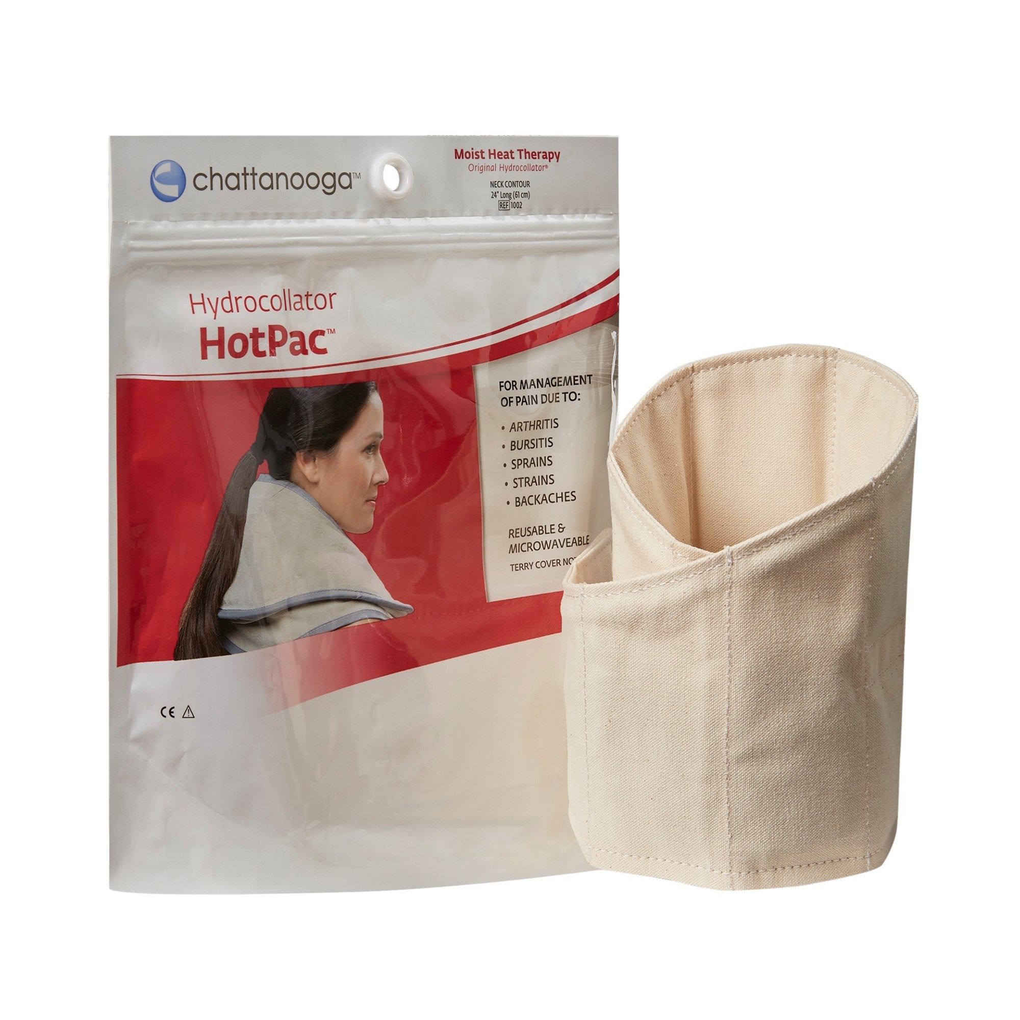 DJO - Moist Heat Therapy Pad HotPac™ Contour Neck One Size Fits Most Canvas Reusable [1/EA]
