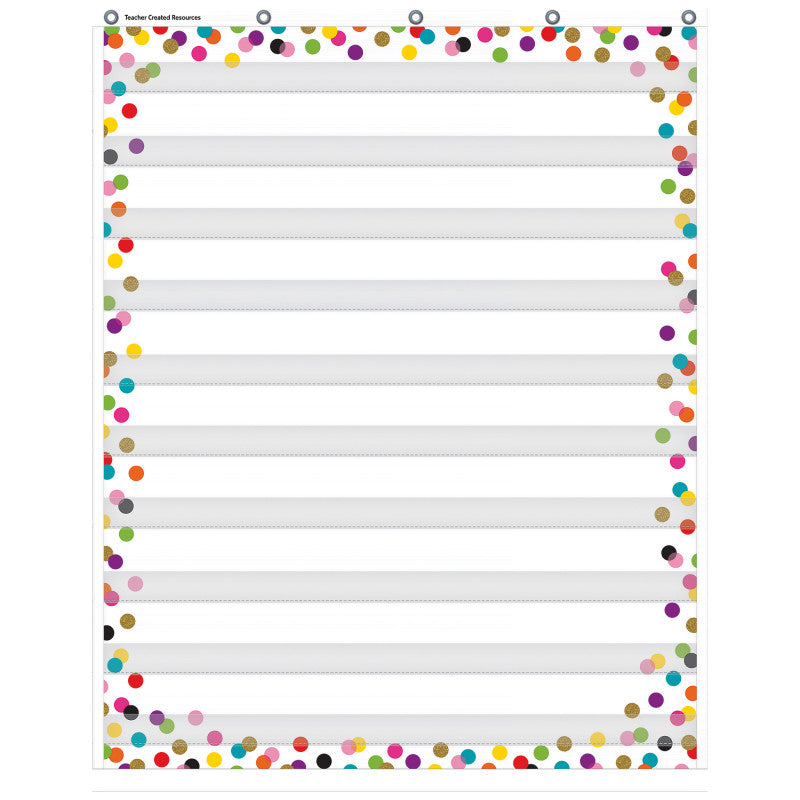 TEACHER CREATED RESOURCES - Confetti 10 Pocket Chart, 34" x 44"