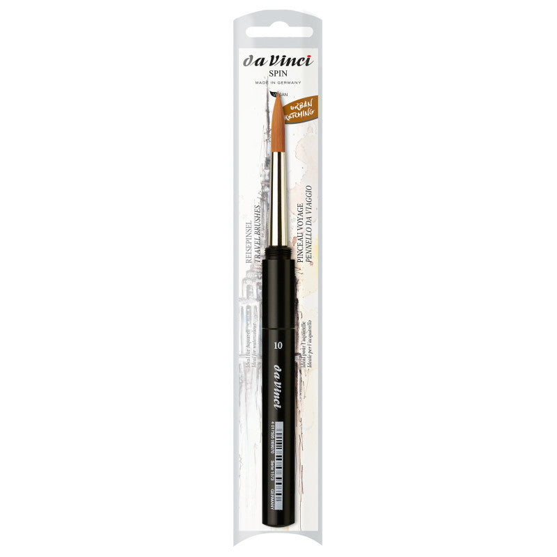 COSMOTOP-SPIN Pocket Travel Brush, Synthetic, Watercolor, Round, Series 1573, Size 10