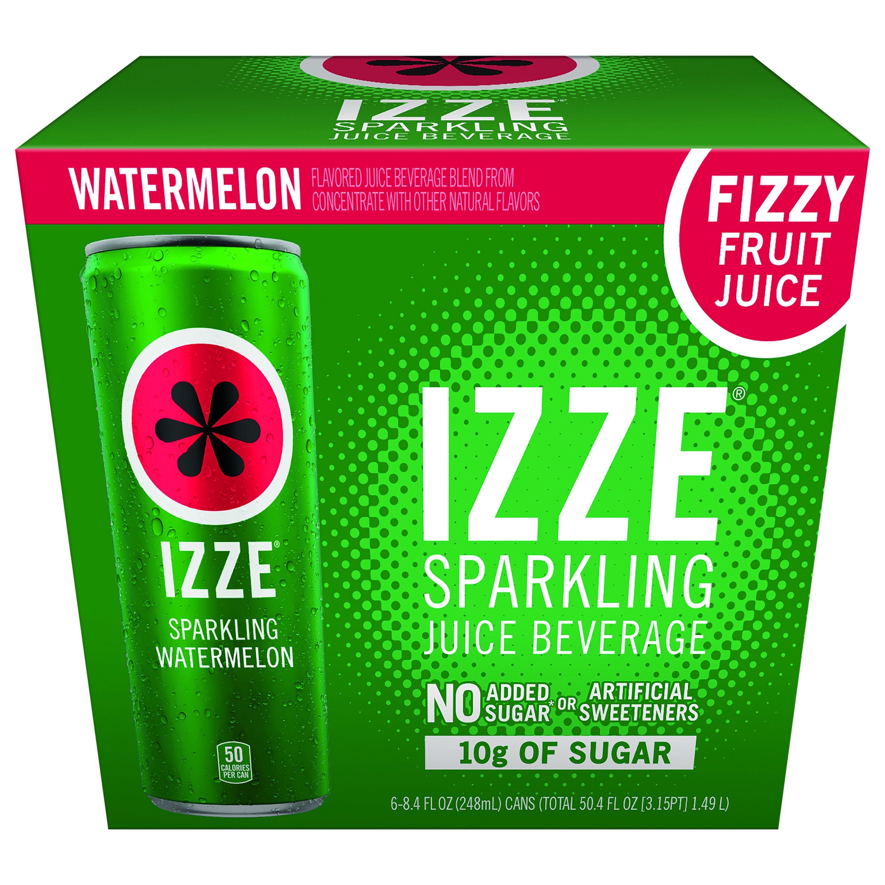 IZZE 8.4oz Watermelon 4/6pk Carton - Case of 4