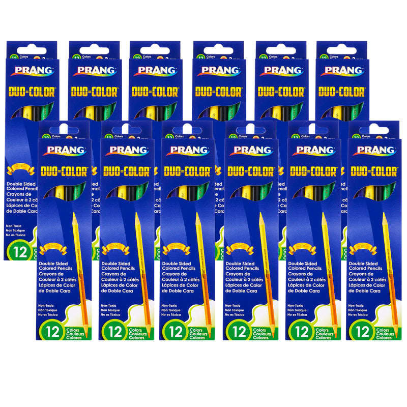 PRANG - Duo Colored Pencils, 12 Color Set, 12 Sets