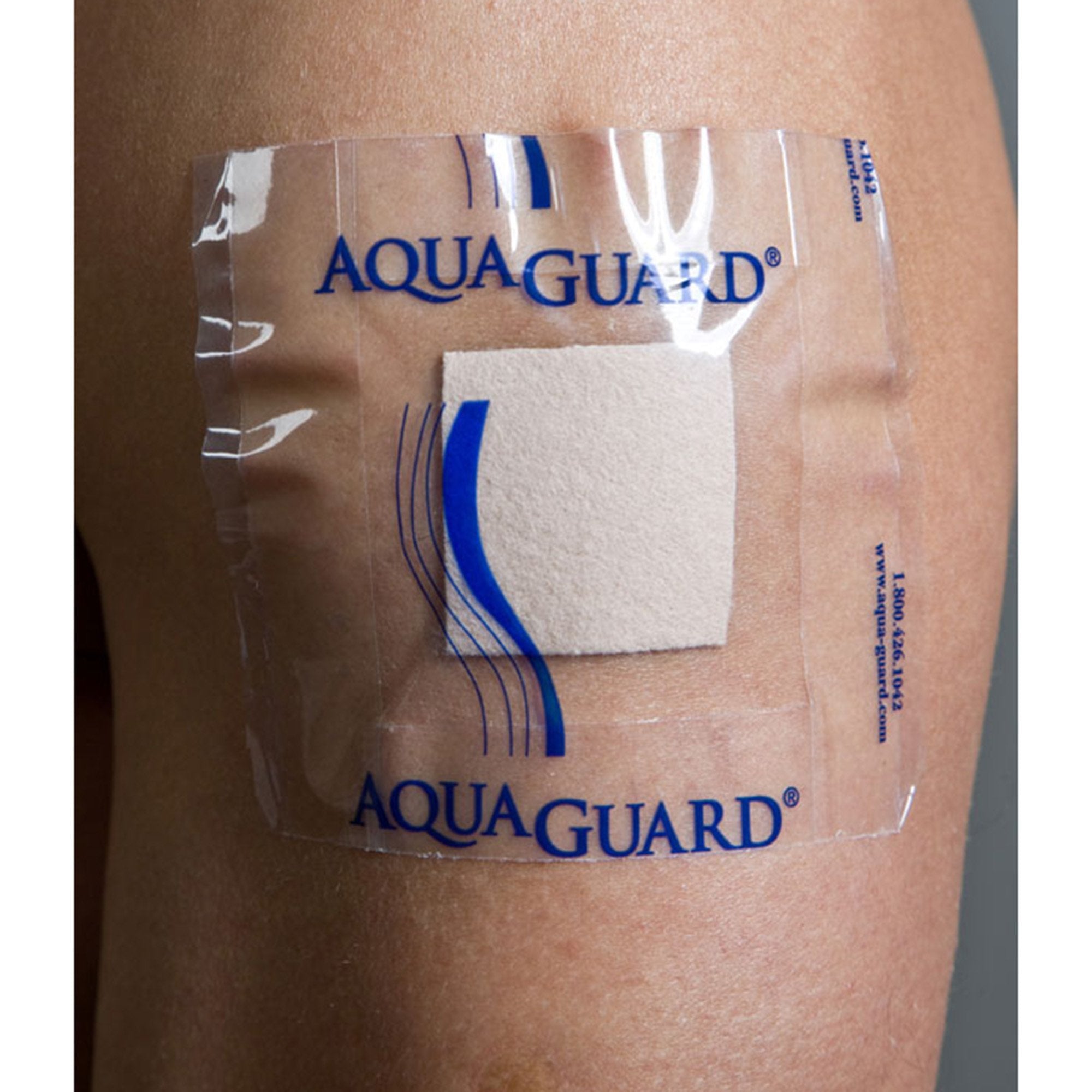 Tidi Products - IV Site Barrier Protector AquaGuard® Shower Sheet 4 X 4 Inch [5/PK]