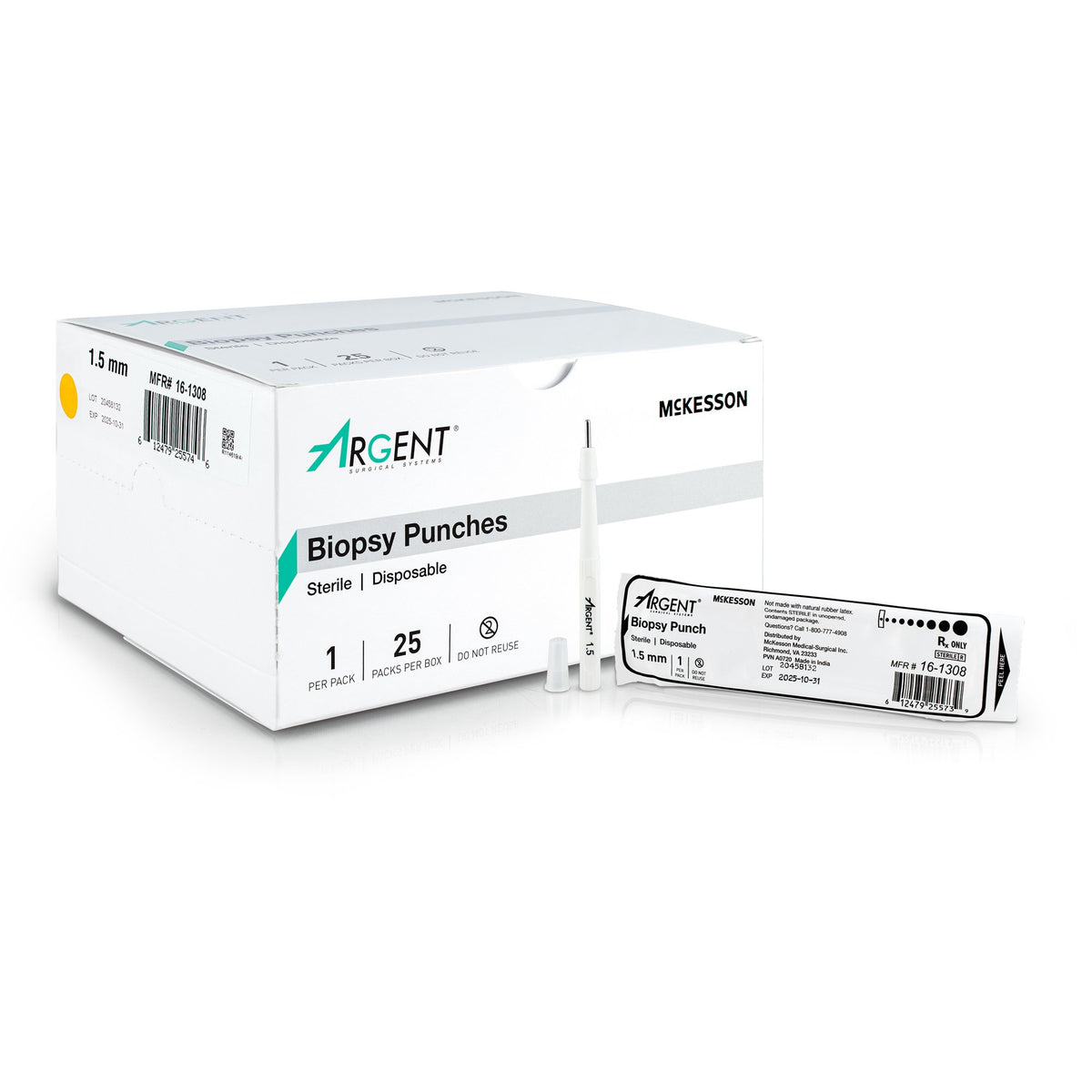 McKesson Brand - Biopsy Punch McKesson Argent™ Dermal 1.5 mm [25/BX]
