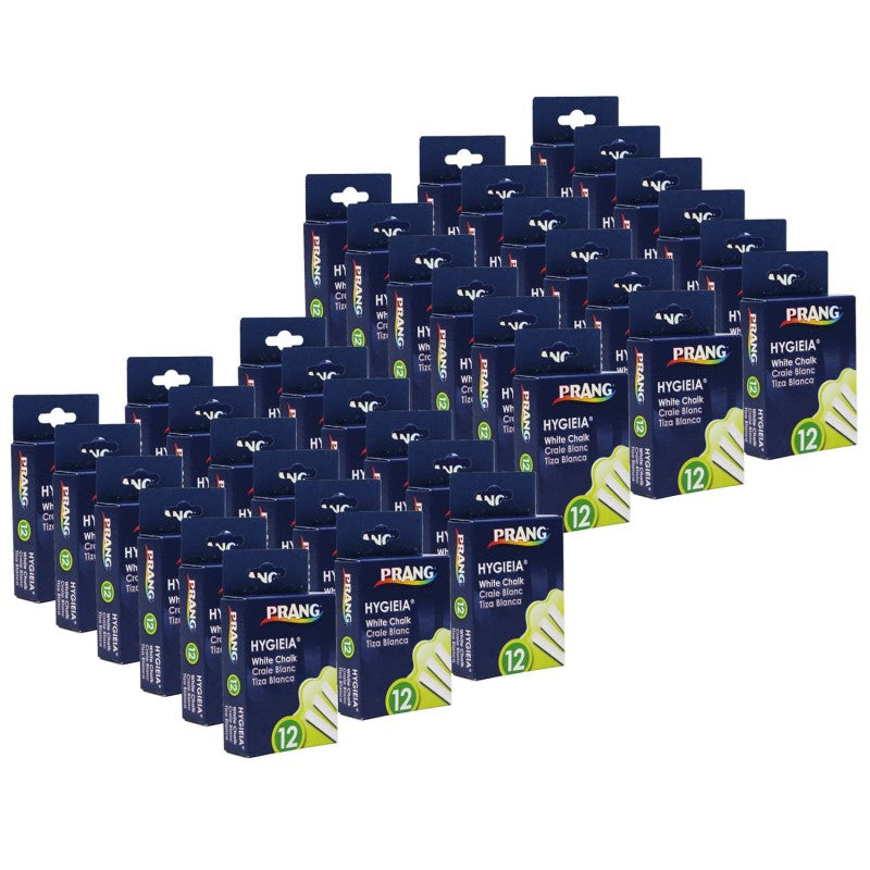 PRANG - Hygieia® Dustless Board Chalk, White, 12 Per Pack, 36 Packs