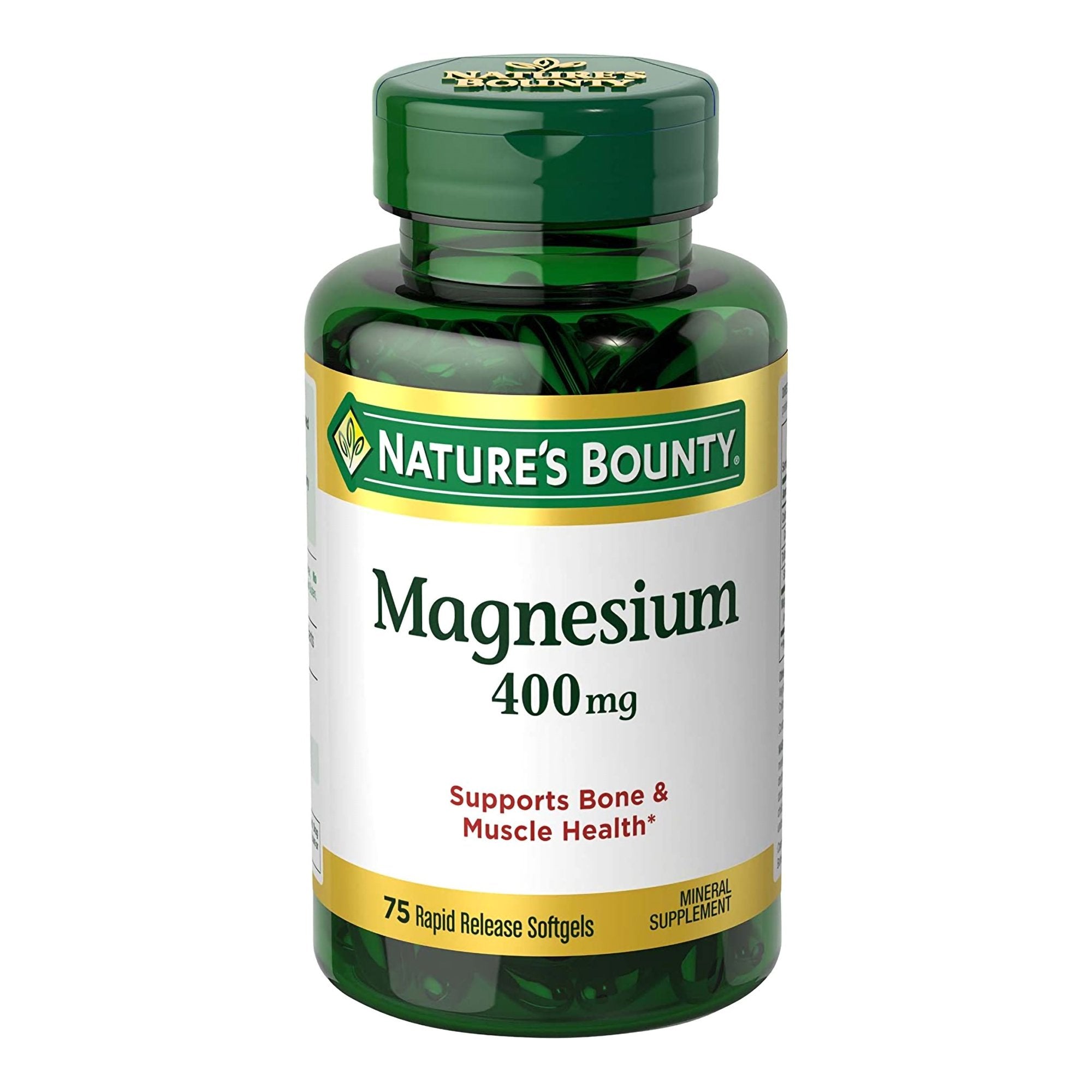 US Nutrition - Dietary Supplement Nature's Bounty® Magnesium 400 mg Strength Softgel 75 per Bottle [1/BT]