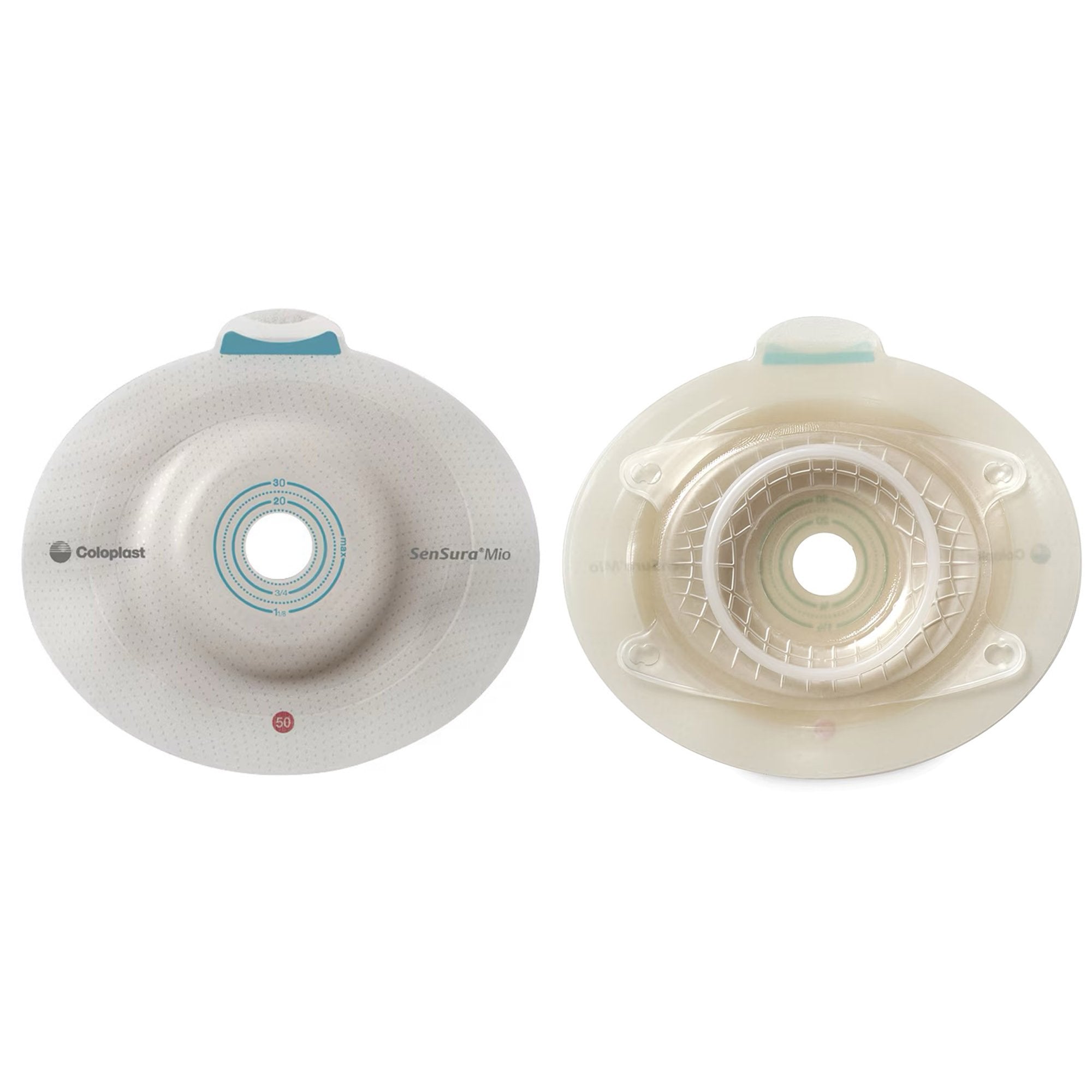 Coloplast - Ostomy Barrier SenSura® Mio Click Precut, Extended Wear Elastic Adhesive 60 mm Flange Blue Code System 1-1/4 Inch Opening [5/BX]