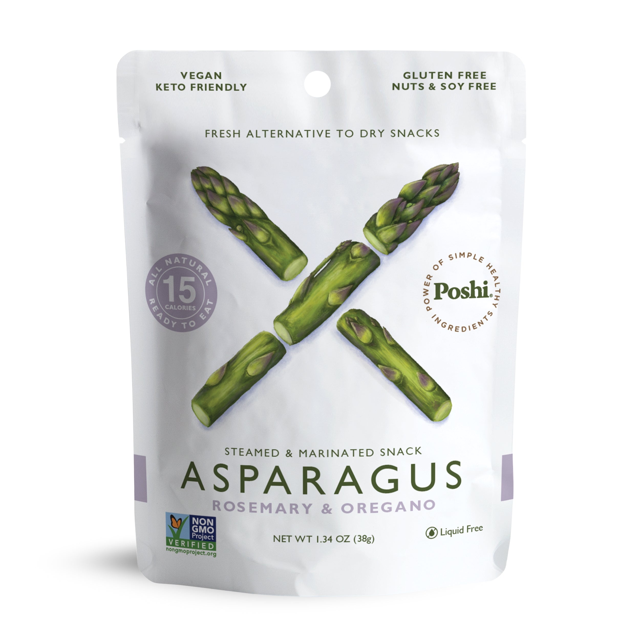 Poshi - Snack Asparagus Mrntd Veg - Case Of 10 - 1.34 Oz