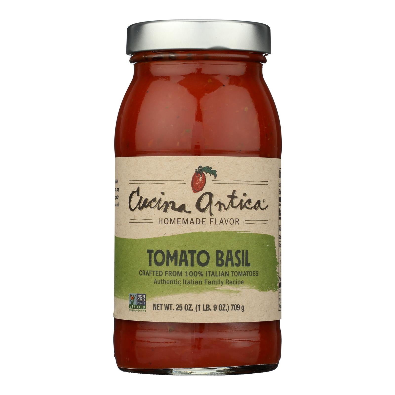 Cucina Antica - Tomato Basil Cooking Sauce - Case of 12 - 25 oz.