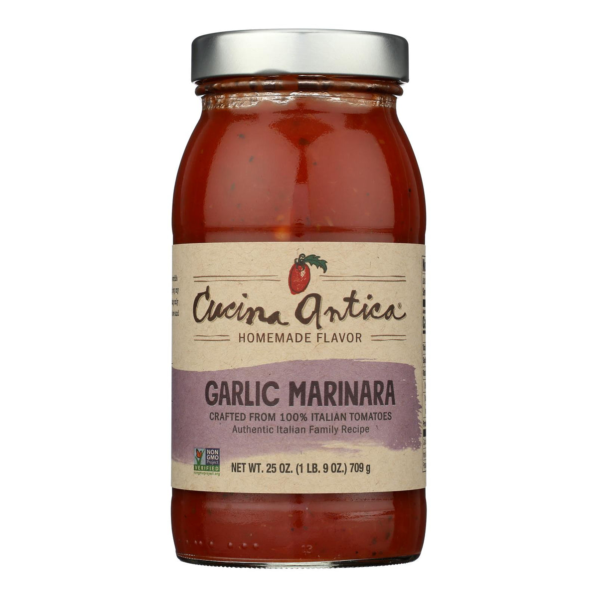 Cucina Antica - Garlic Marinara Cooking Sauce - Case of 12 - 25 oz.