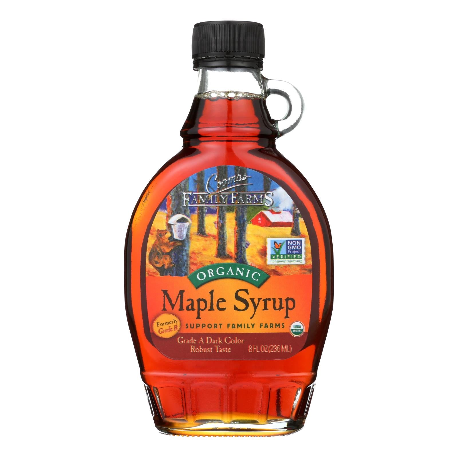 Coombs Family Farms Organic Maple Syrup - Case of 12 - 8 Fl oz.