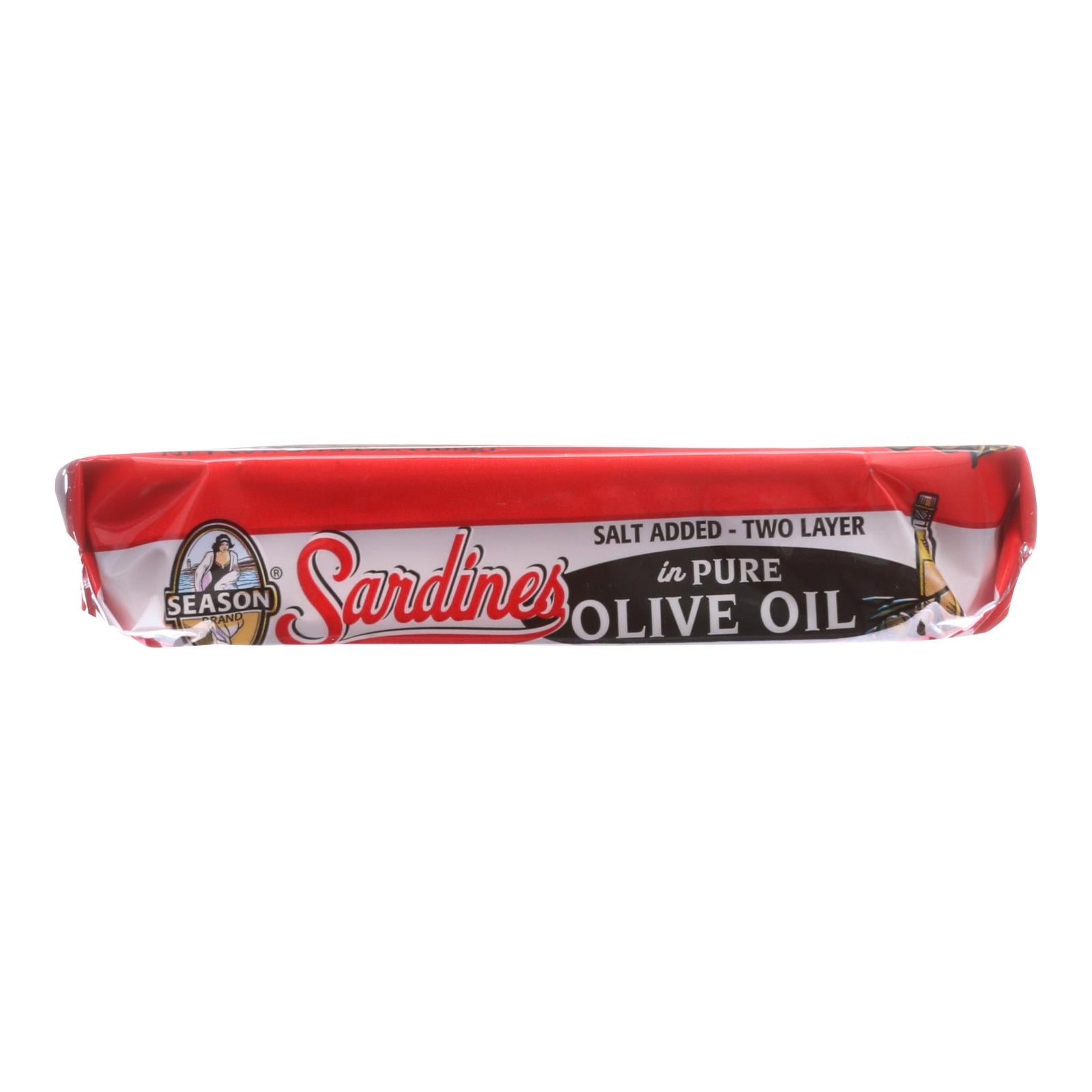 Season Lightly Smoked Brisling Sardines  - Case of 12 - 3.75 OZ