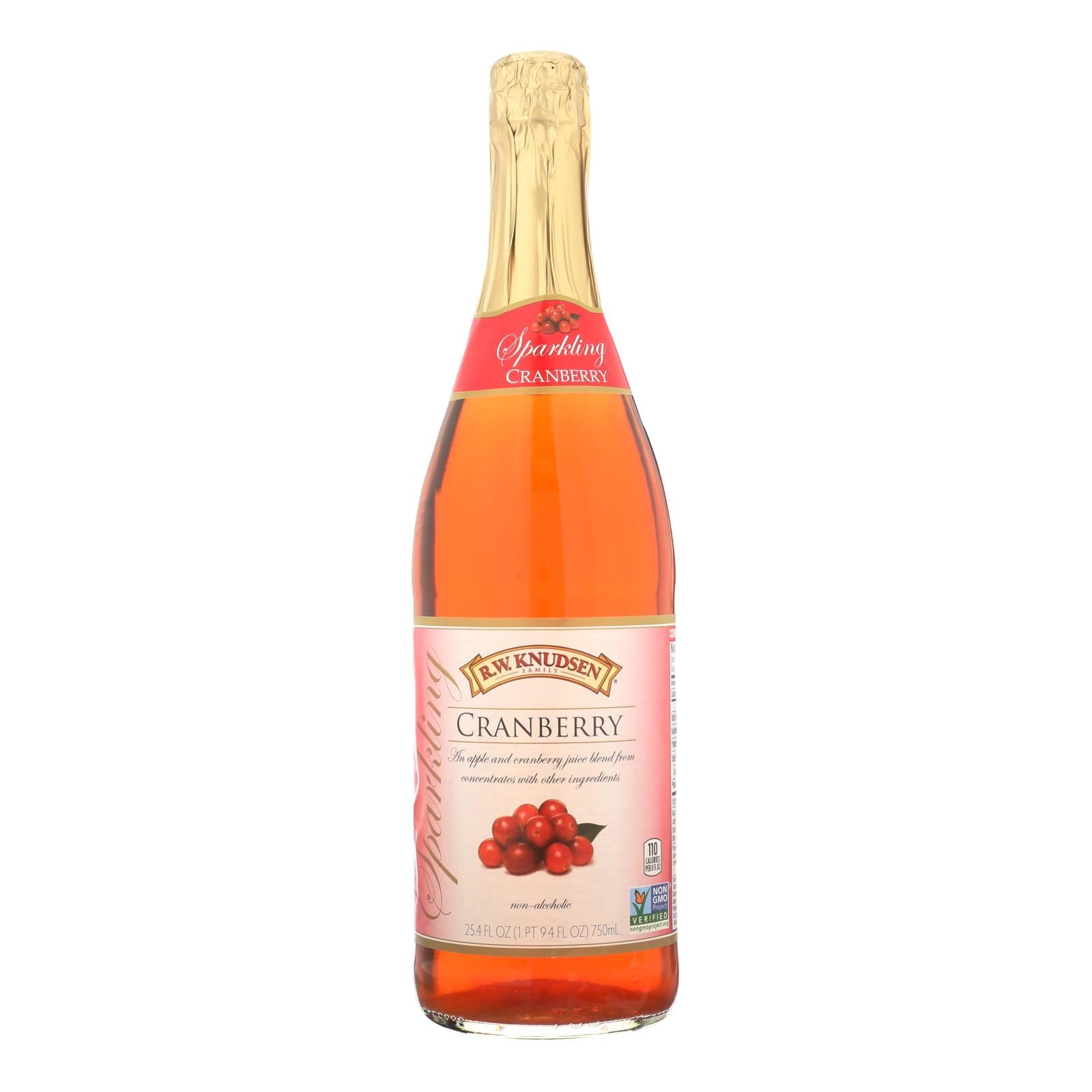 R.W. Knudsen - Sparkling Juice - Cranberry - Case of 12 - 750 ml