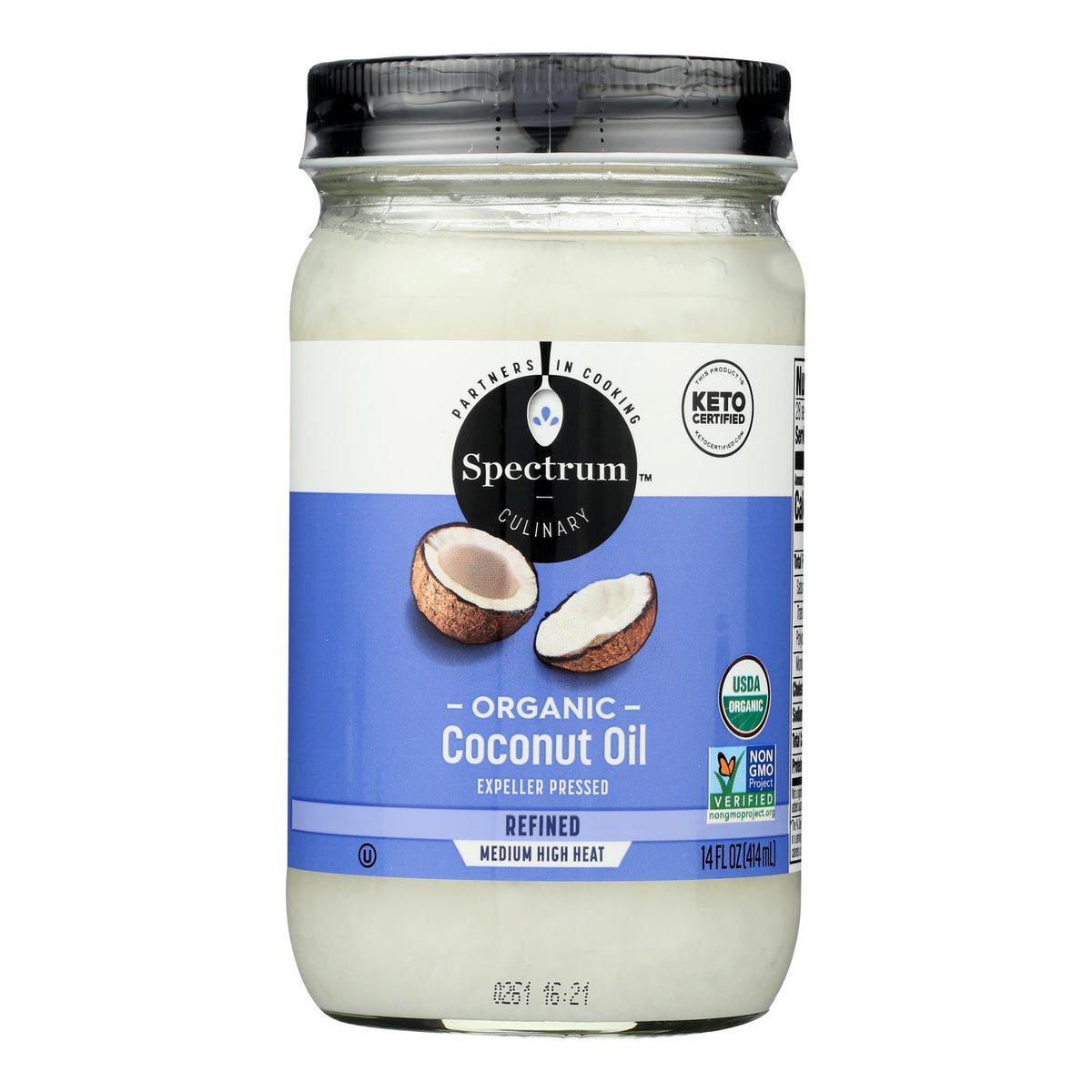 Spectrum Naturals Organic Coconut Oil - Refined - Case of 6 - 14 fl oz