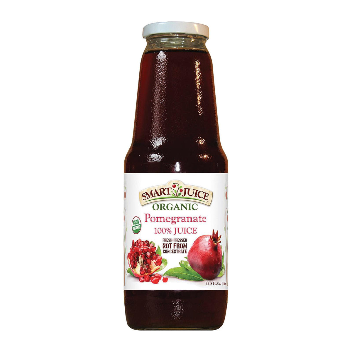 Smart Juice Organic Pomegranate - Case of 6 - 33.8 Fl oz.
