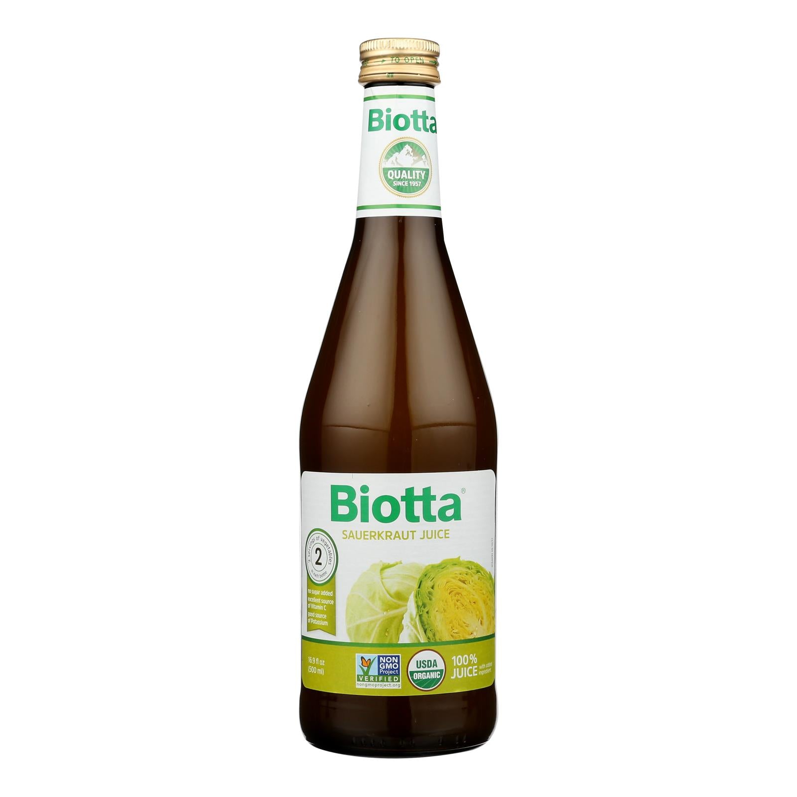 Biotta Juice - Sauerkraut - Case of 6 - 16.9 Fl oz.