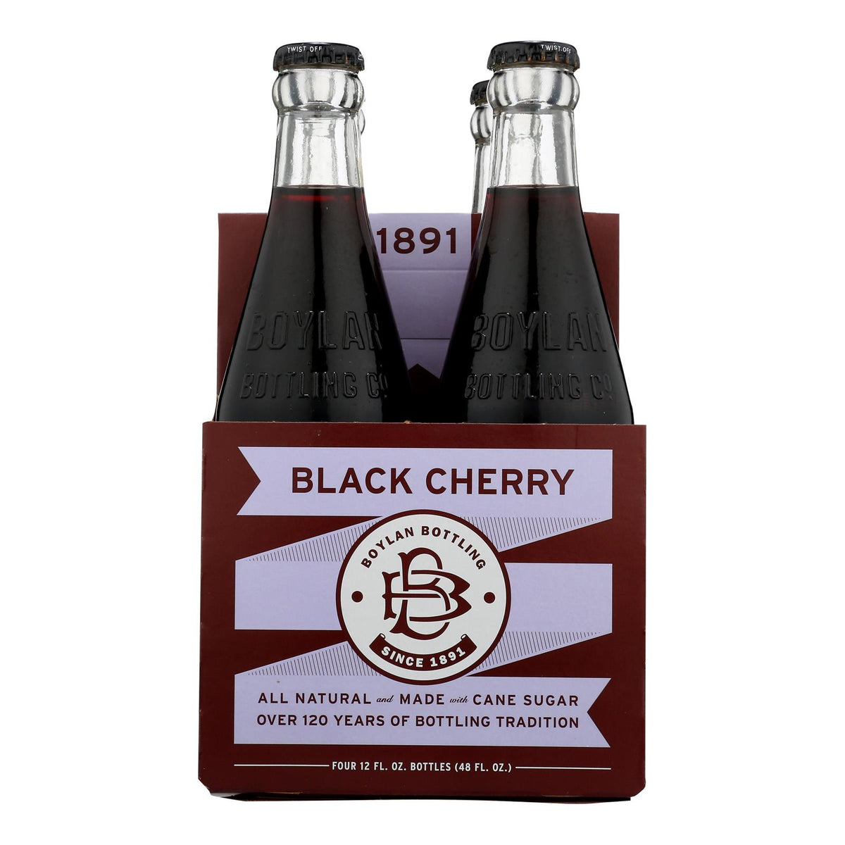 Boylan Bottling - Soda - Black Cherry - Case of 6 - 4/12 fl oz.