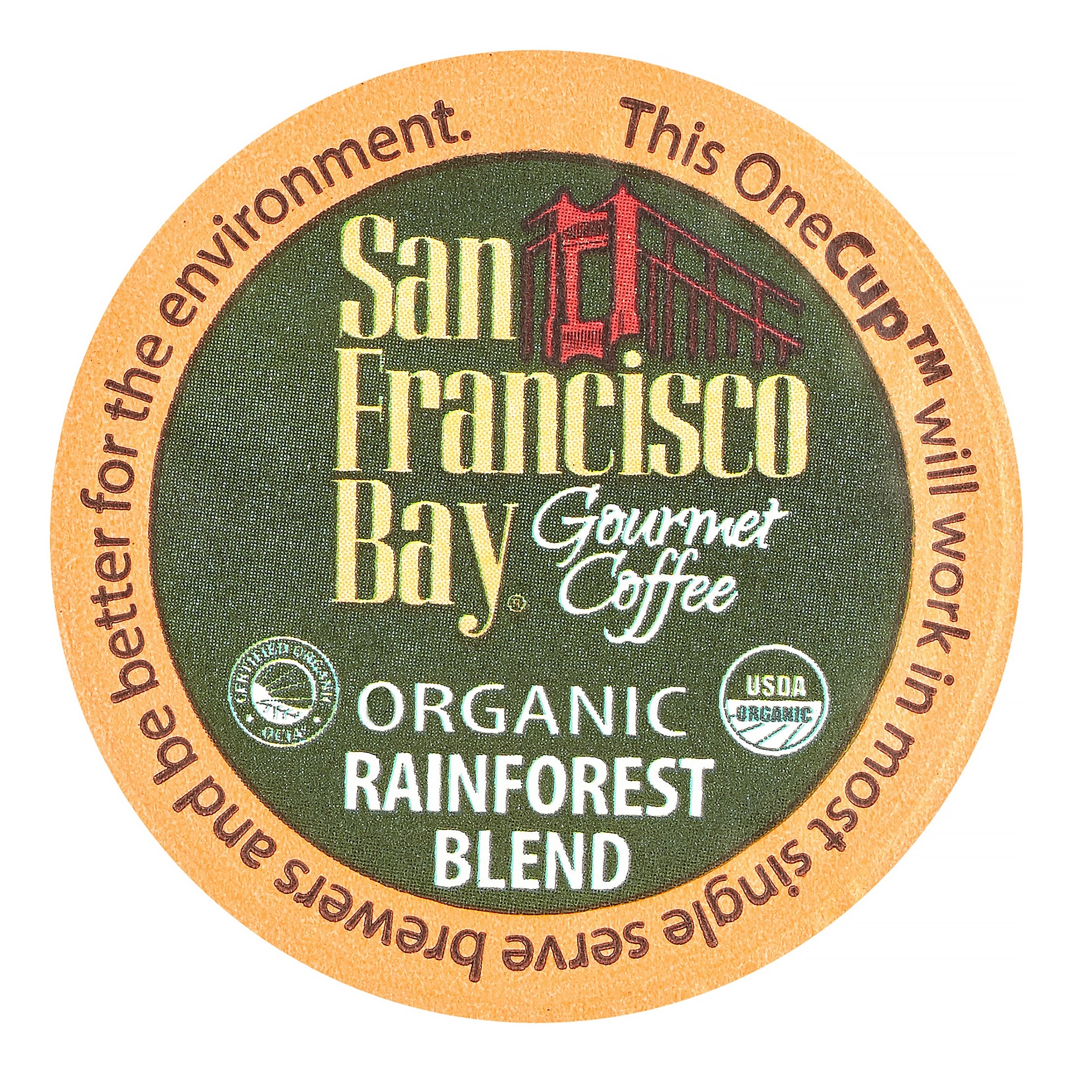 San Francisco Bay Dark Roast Organic Rainforest Blend Coffee 12 ea - Case of 6