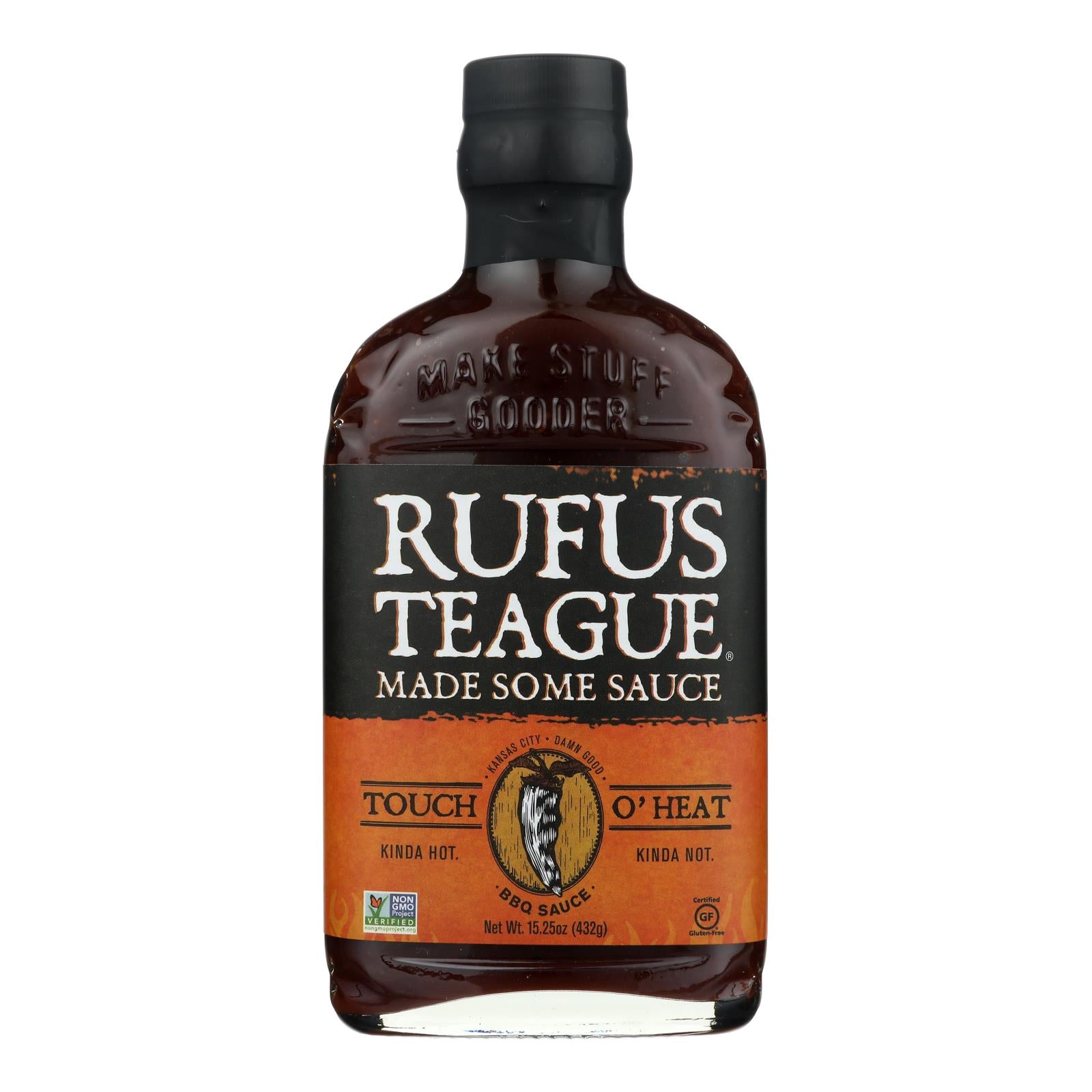 Rufus Teague BBQ Sauce - Touch O'Heat - Case of 6 - 16 oz.