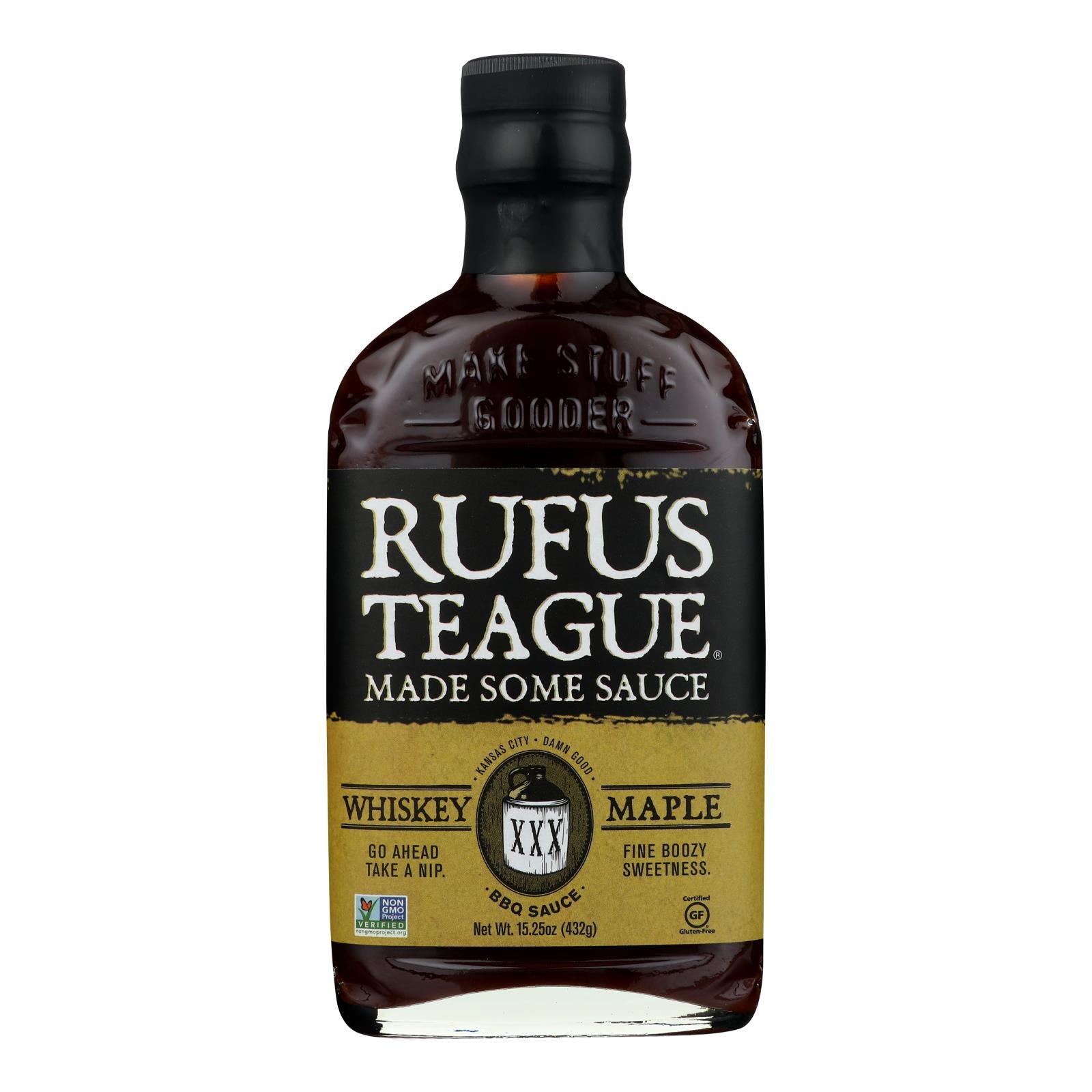 Rufus Teague BBQ Sauce - Whiskey Maple - Case of 6 - 16 oz.