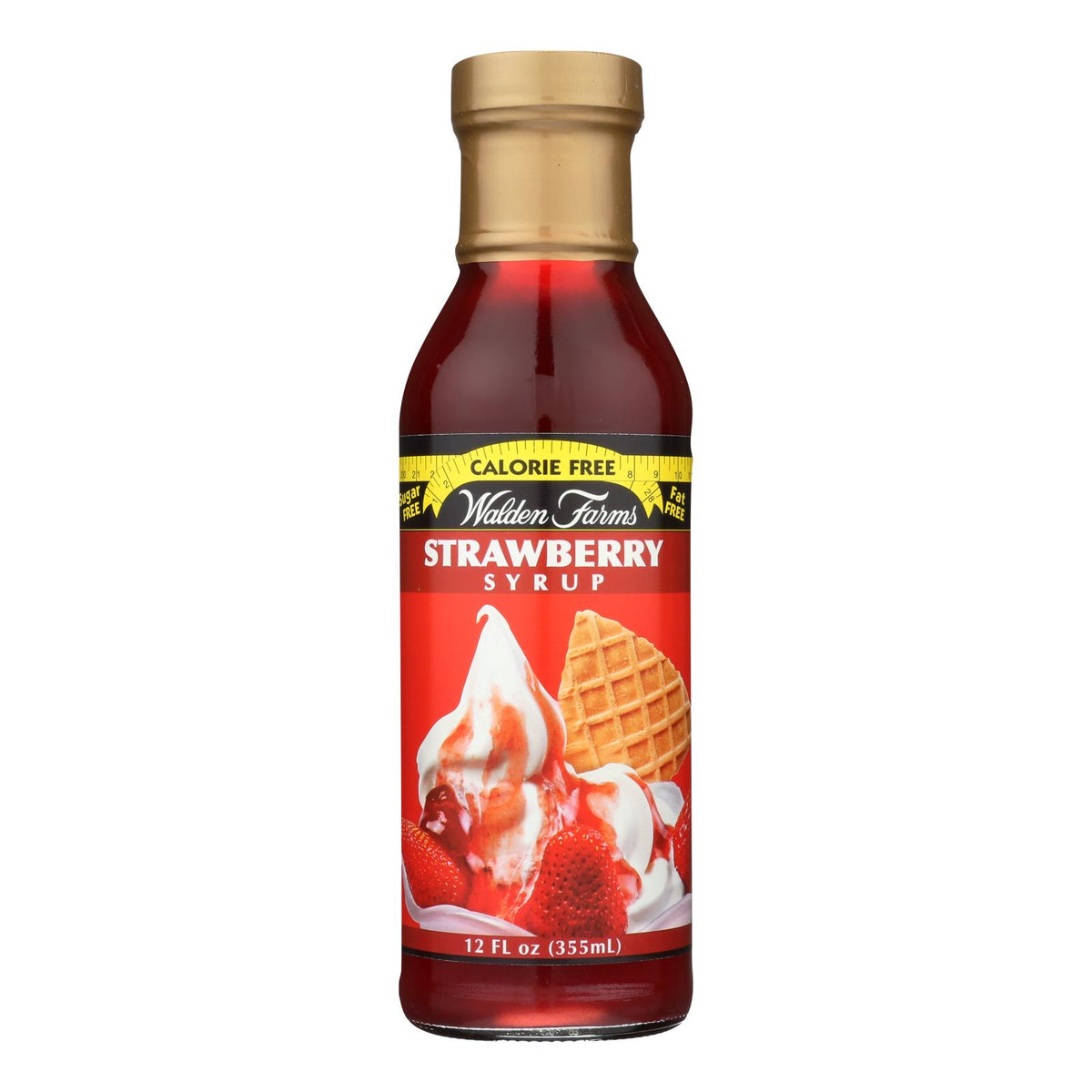 Walden Farms Syrup - Sugar Free Strawberry - Case of 6 - 12 fl oz