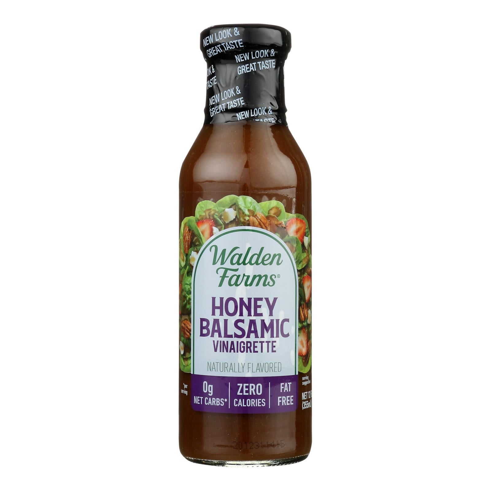 Walden Farms Calorie Free Honey Balsamic Vinaigrette  - Case of 6 - 12 FZ