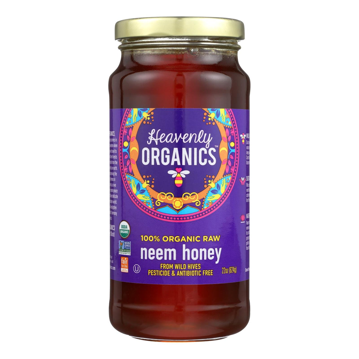 Heavenly Organics Honey - Neem - Case of 6 - 22 oz.