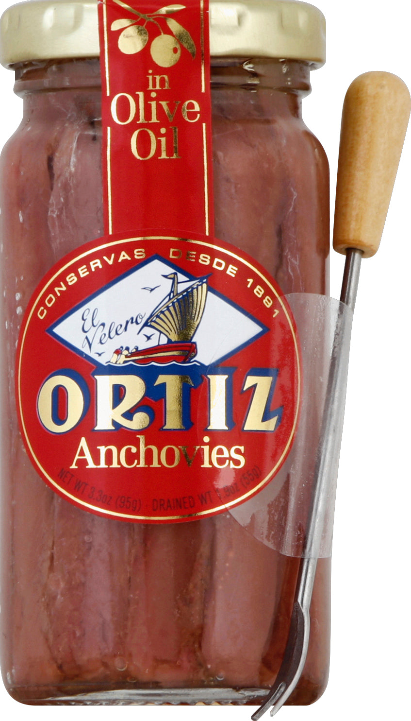 Ortiz - Anchovies In Olive Oil - Case of 15 - 3.3 OZ