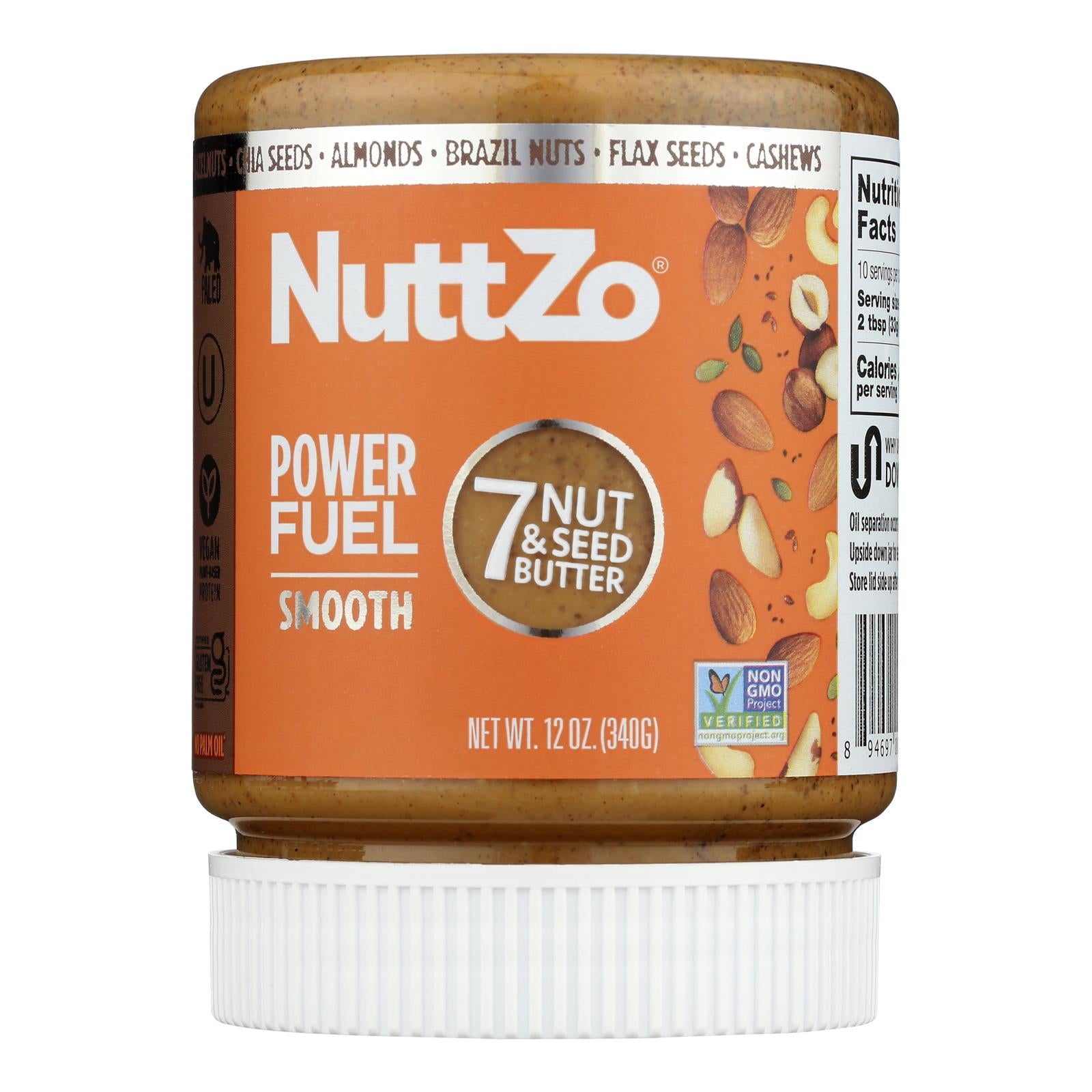 Nuttzo Smooth Power Fuel  - Case of 6 - 12 OZ