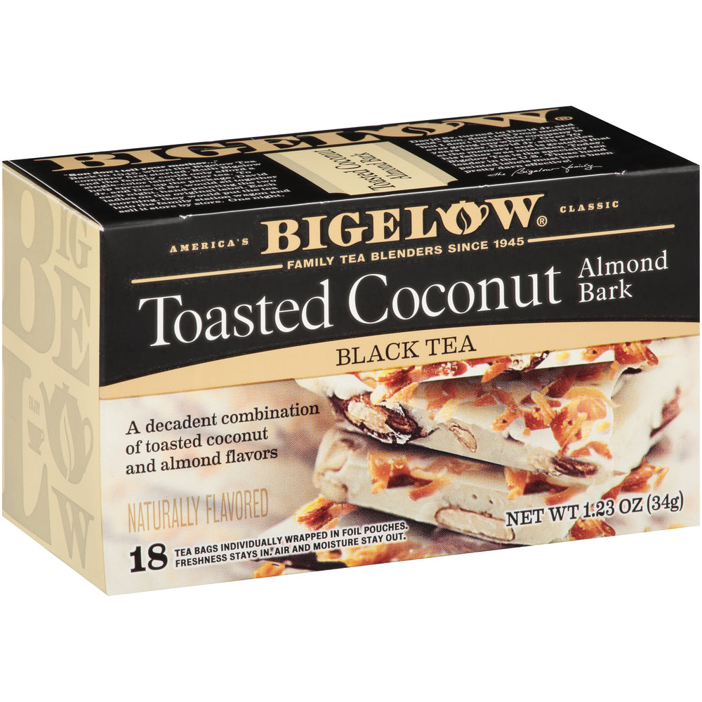 Bigelow Tea Bags Toasted Coconut Almond Bark Black Tea 18 ea - Case of 6
