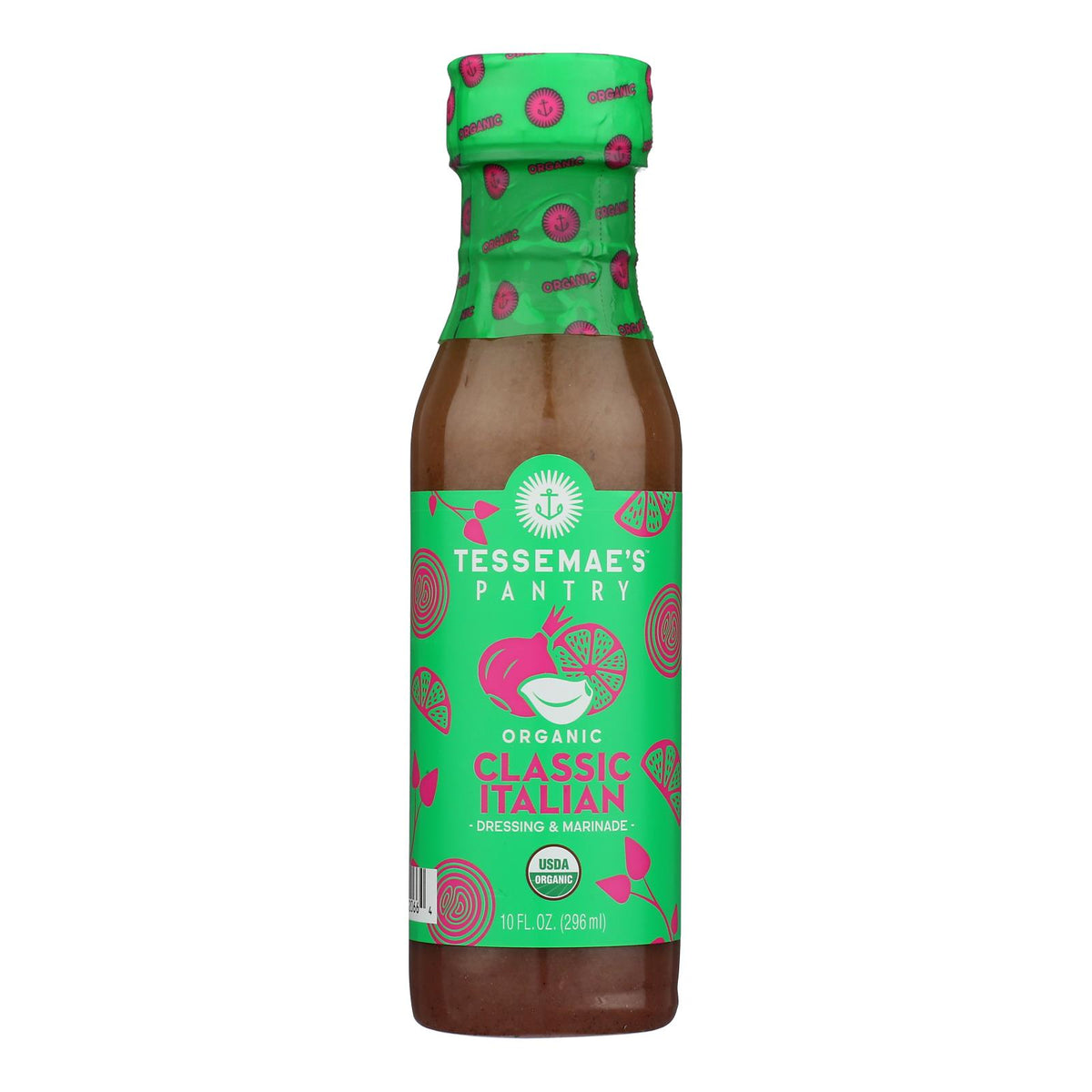 Tessemae - Organic Sugar-Free Classic Italian - Case of 6 - 10 fl oz.