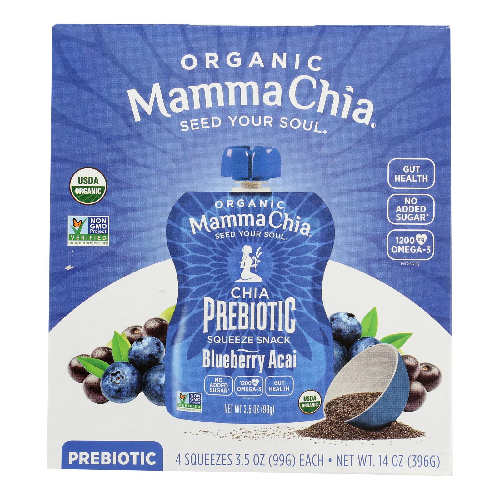 Mamma Chia - Chia Squeeze Bberry Acai - Case of 6 - 4/3.5 OZ